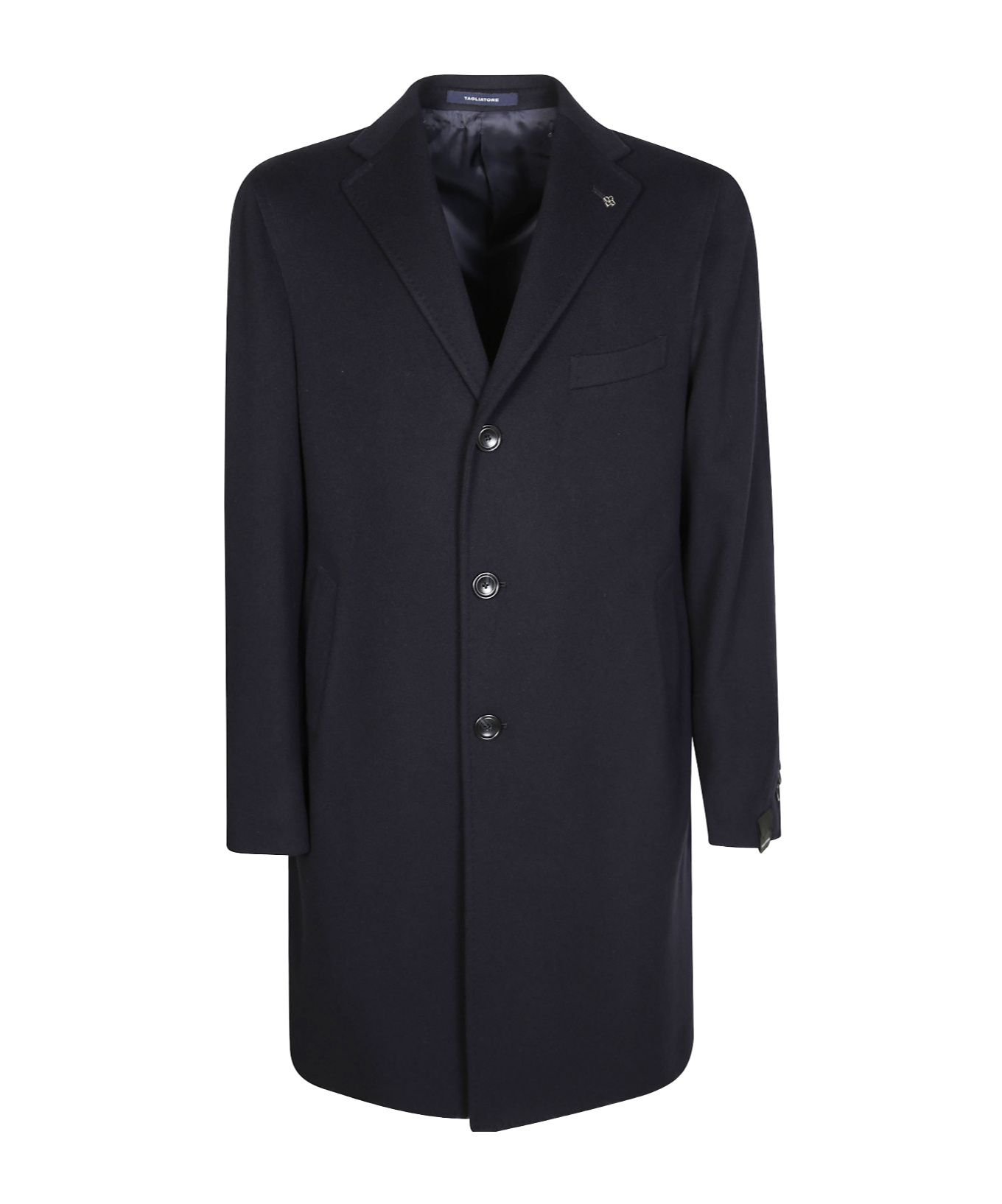 Tagliatore Single-breasted Coat In Blue