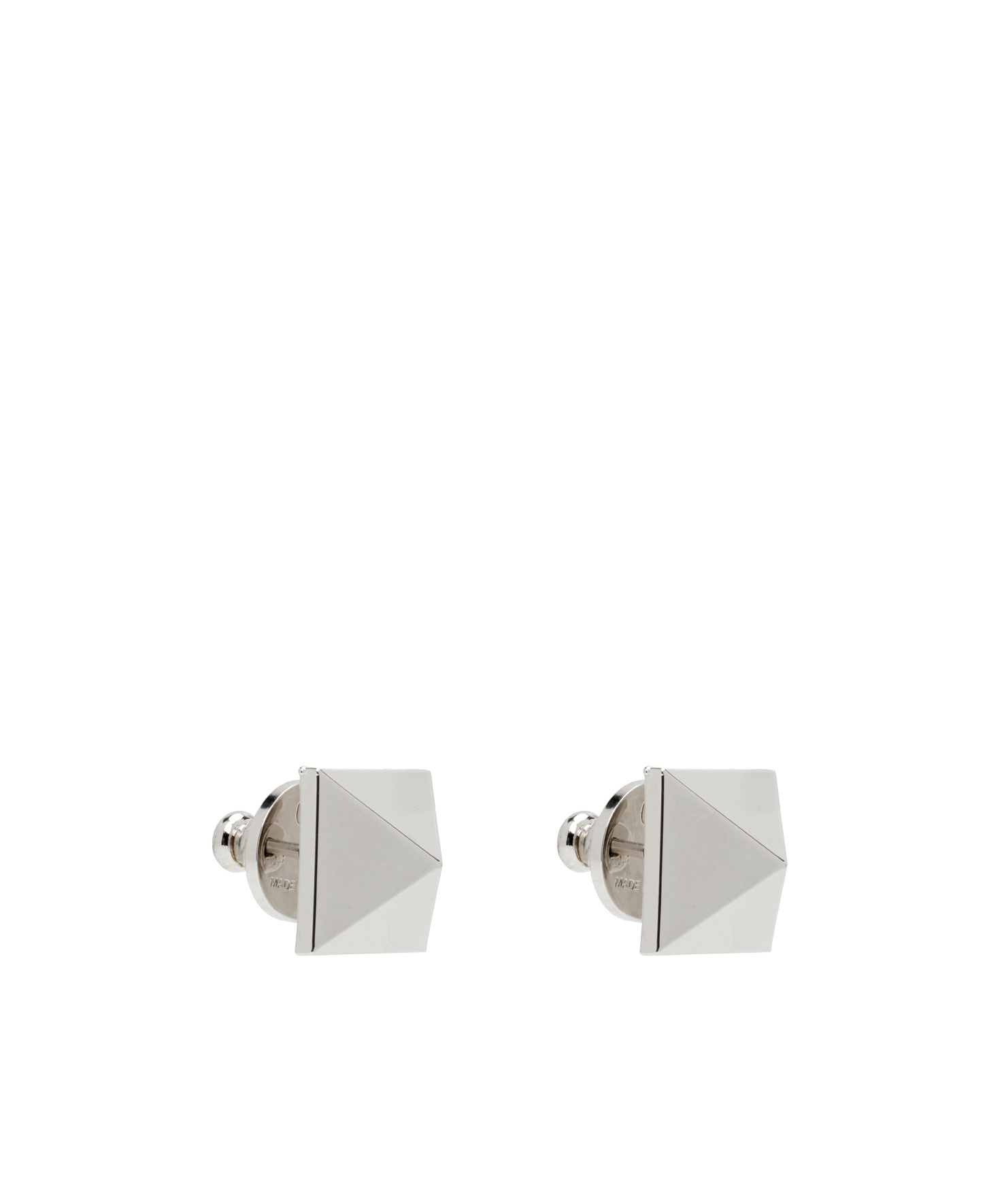 Valentino Logo Earrings In White