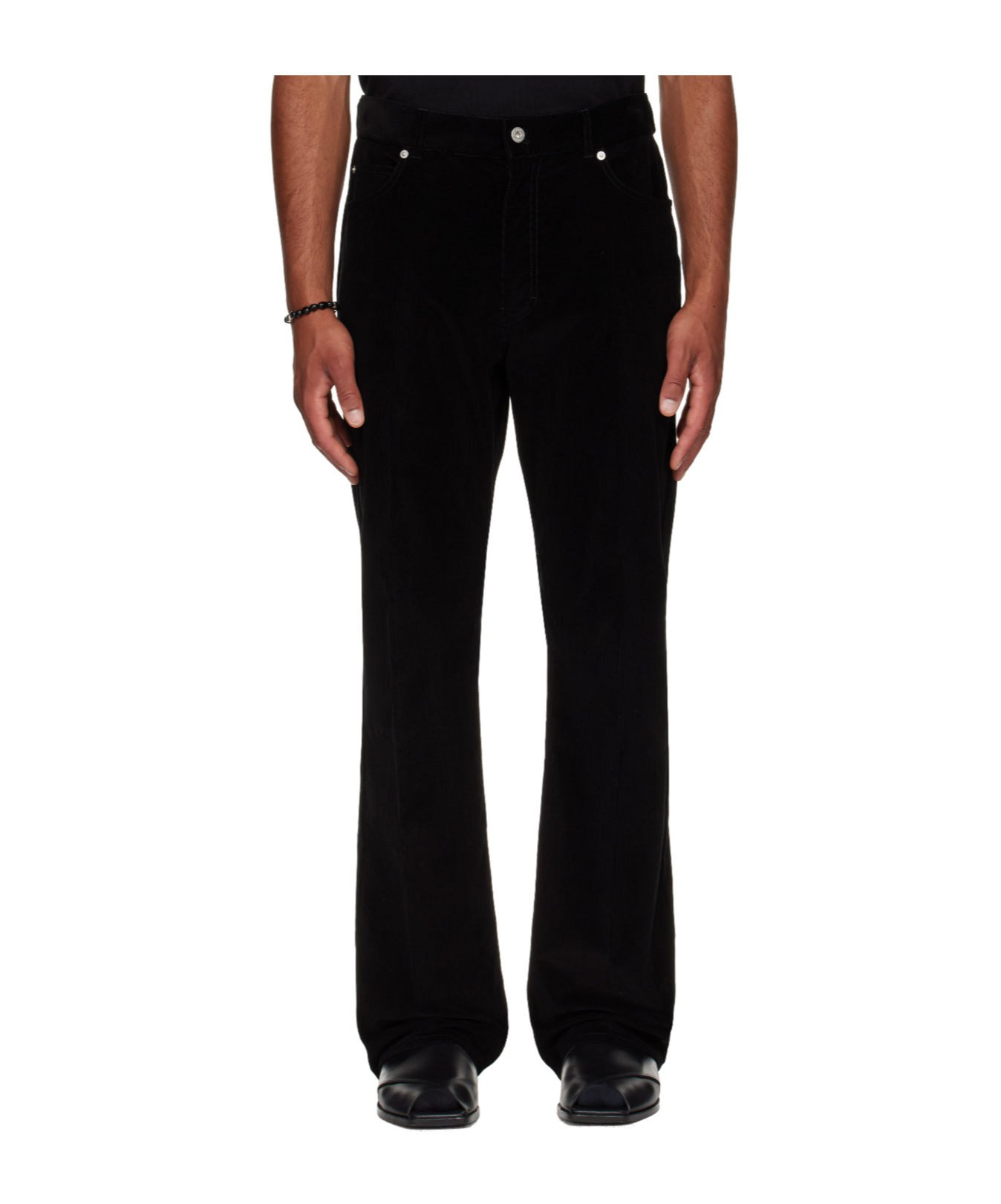 Ferragamo Corduroy Trousers In Black
