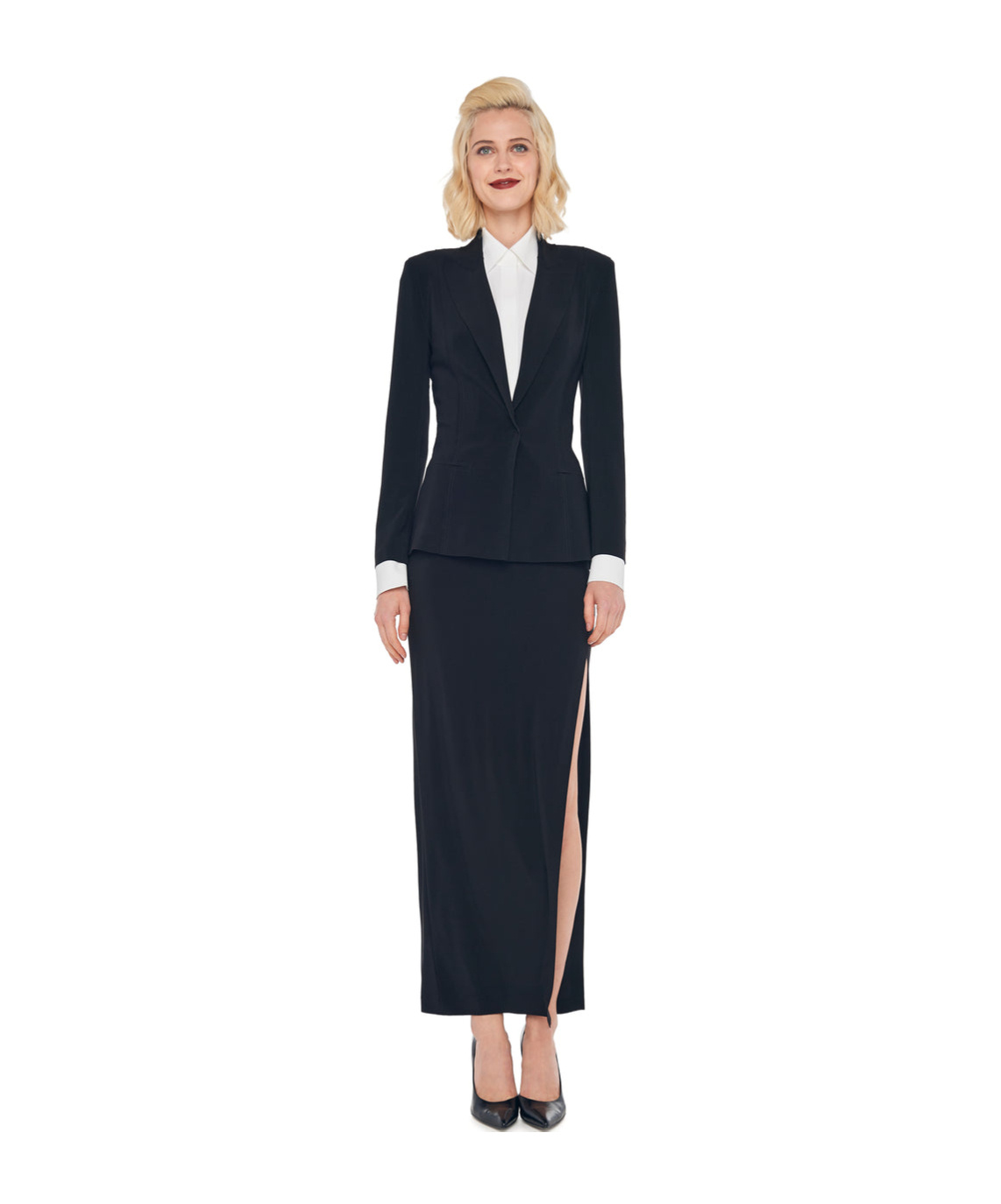 Norma Kamali Single-breasted Tailored Blazer In Black