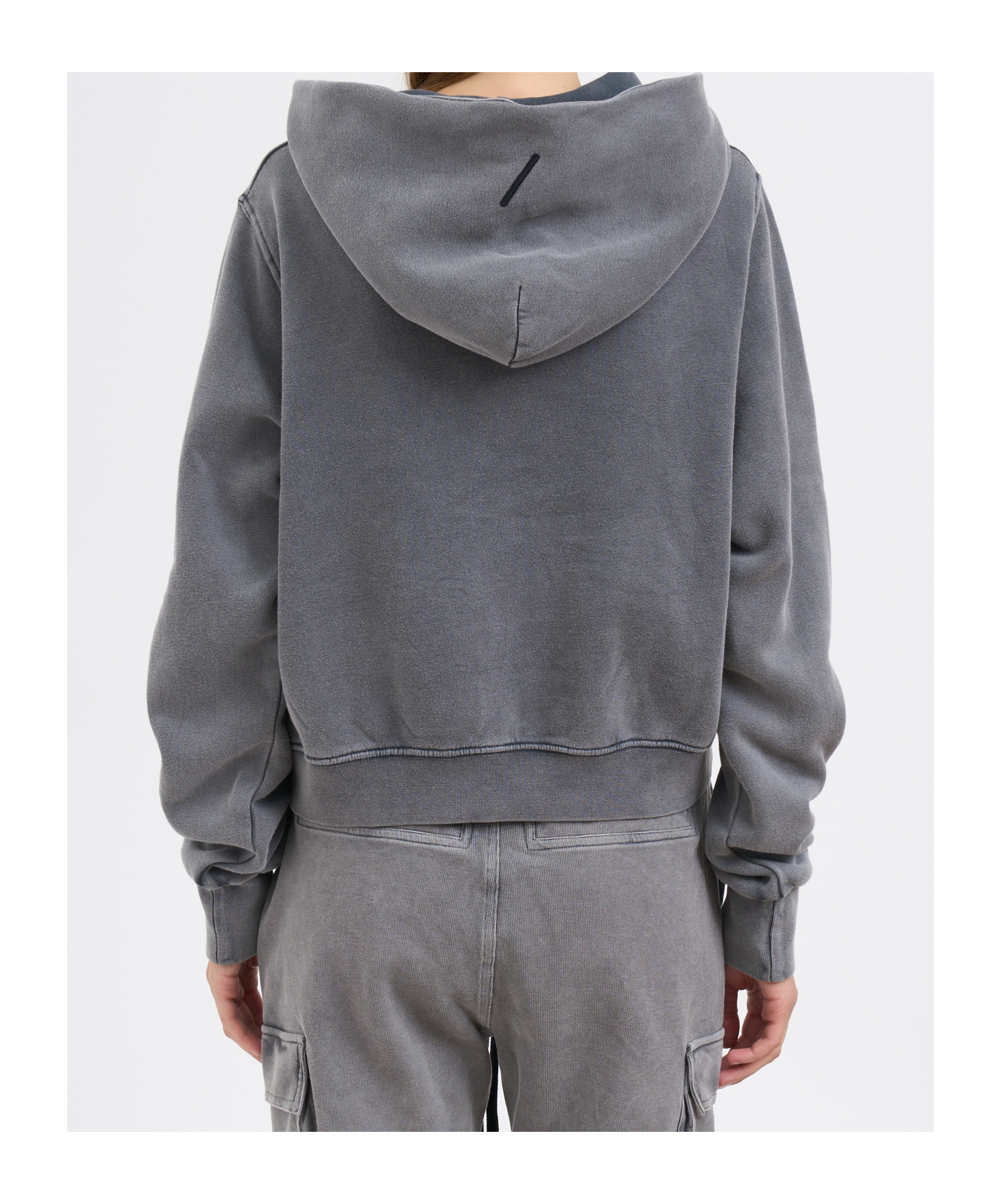 Thom Krom Felpa In Cotone Con Cappuccio In Gray