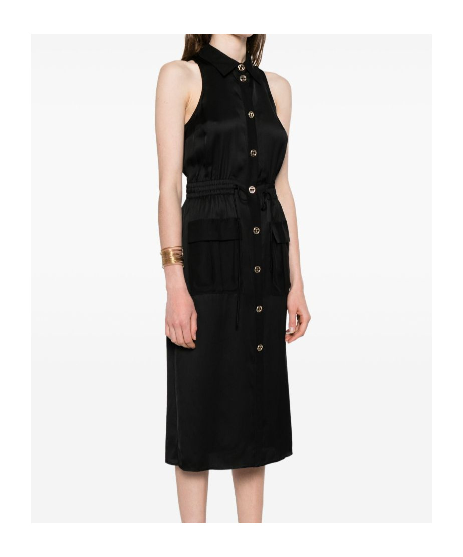 Shop Twinset Logo-engraved Midi Dress