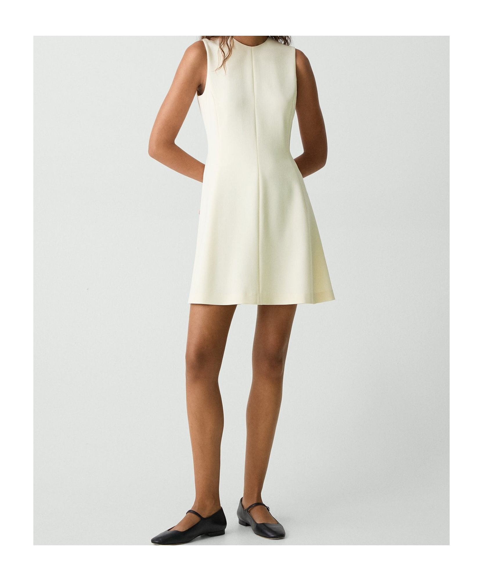 Theory Fit-and-flare Dress In Admiral Crepe In White