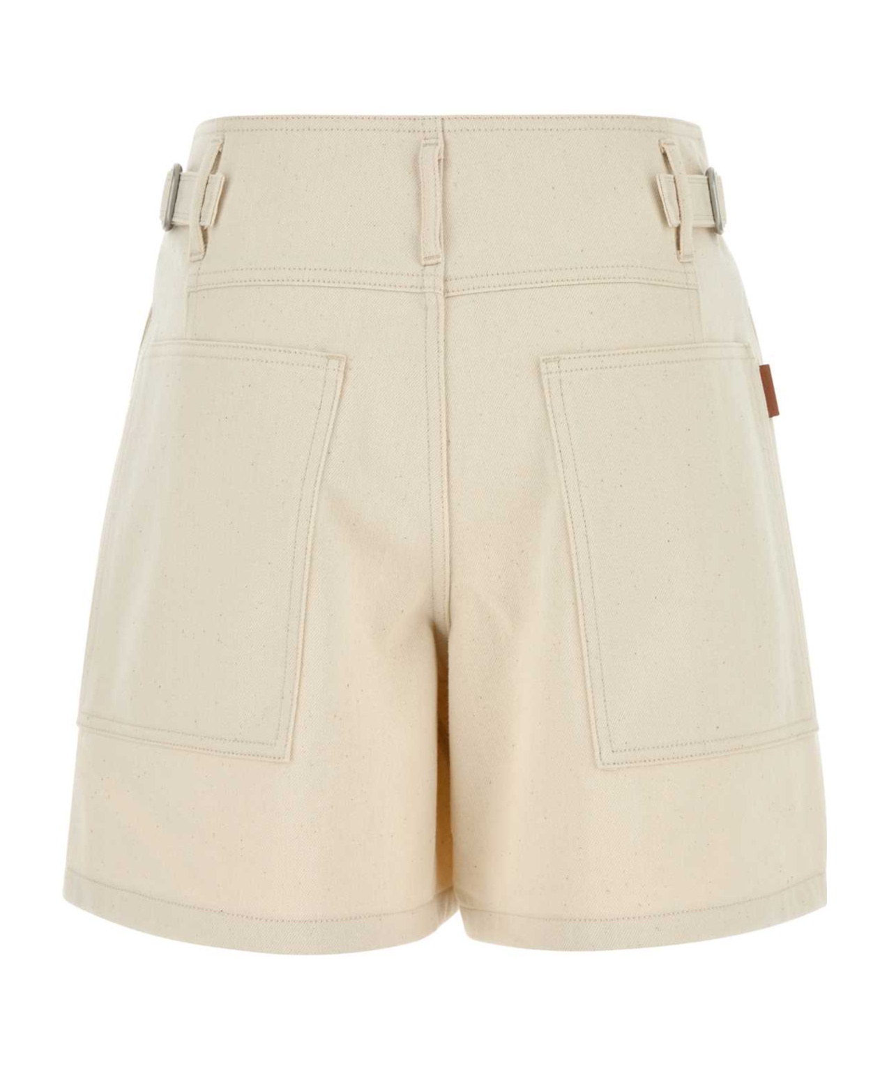 Jil Sander Sand Denim Bermuda Shorts In Nude