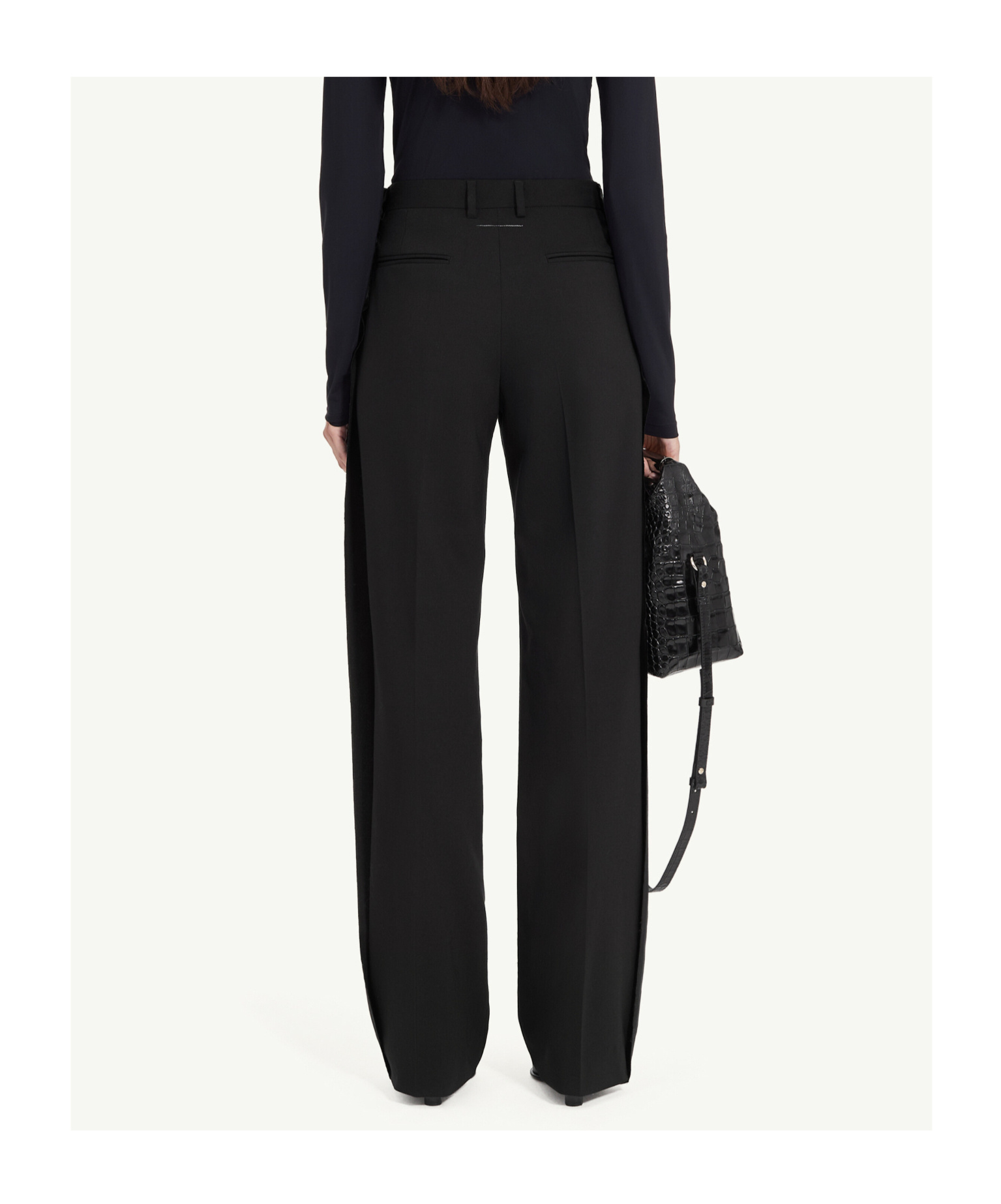 Mm6 Maison Margiela Tailored Wool Trousers In Black