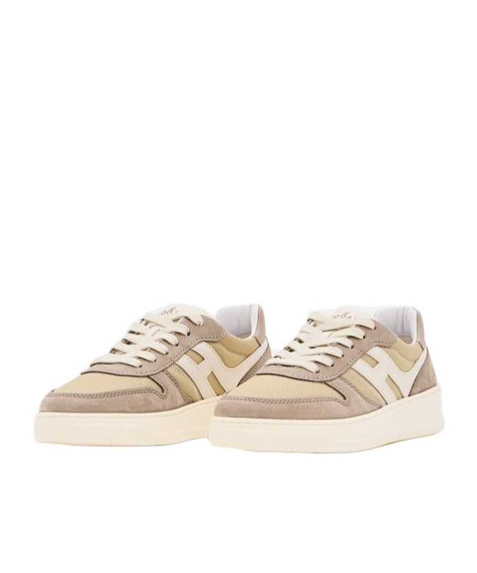 Hogan H630 Lace Up Sneakers In Nude