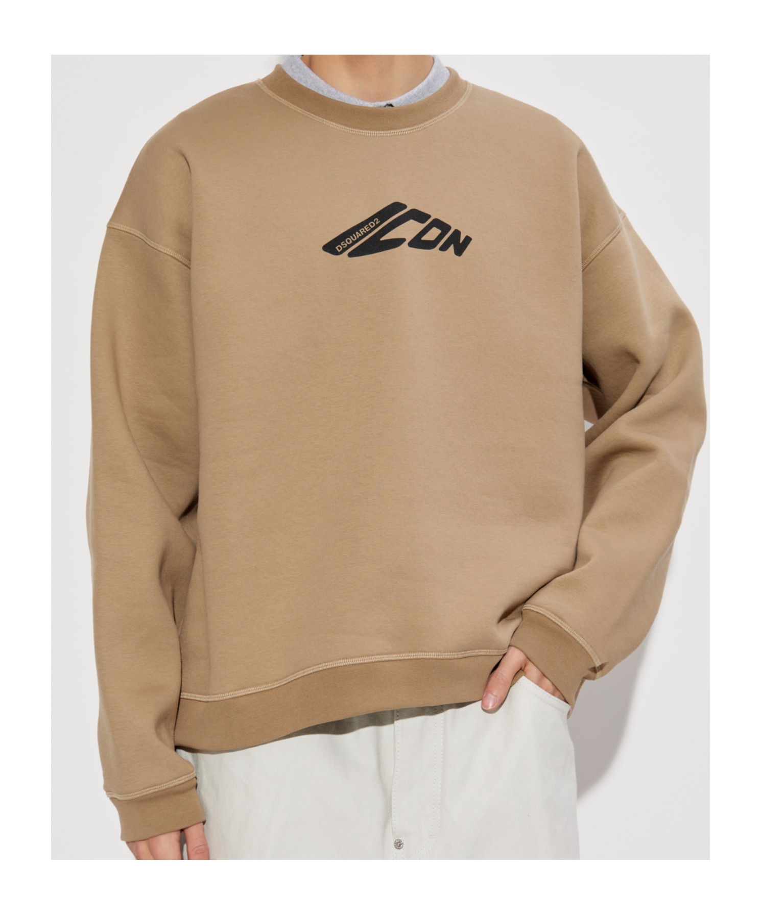 Dsquared2 Logo-print Sweatshirt In Nude