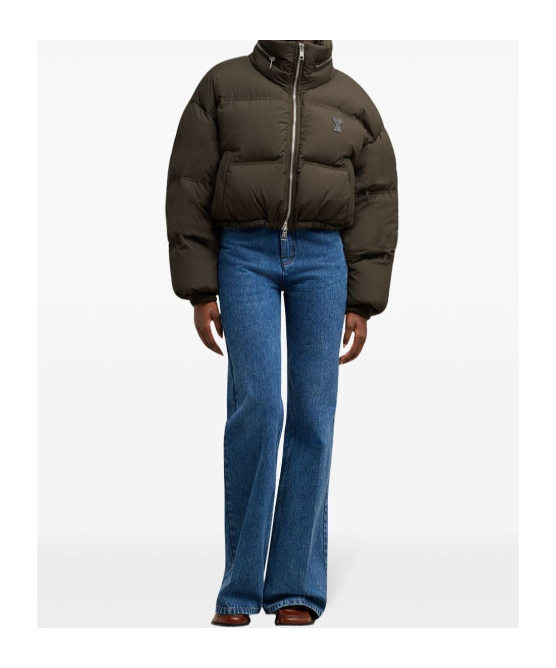 Ami Alexandre Mattiussi Long-sleeved Down Jacket In Black