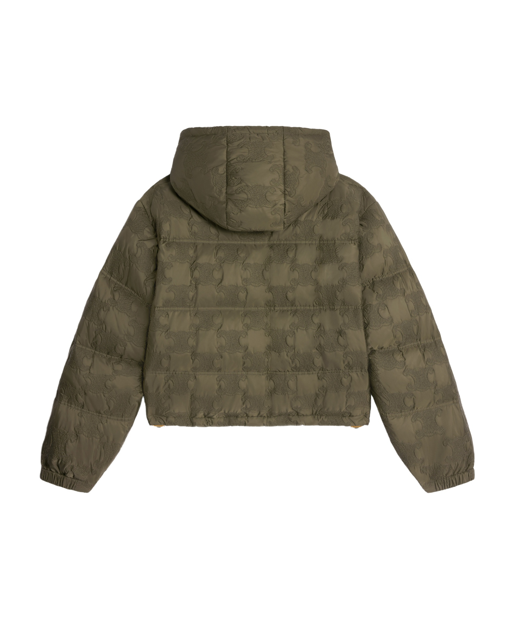 Celine Long-sleeved Short Down Jacket In Green