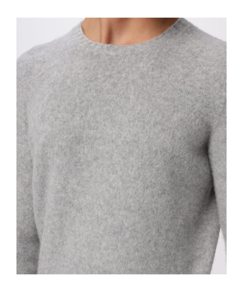 Drumohr Lambswool Crew-neck Sweater In Gray