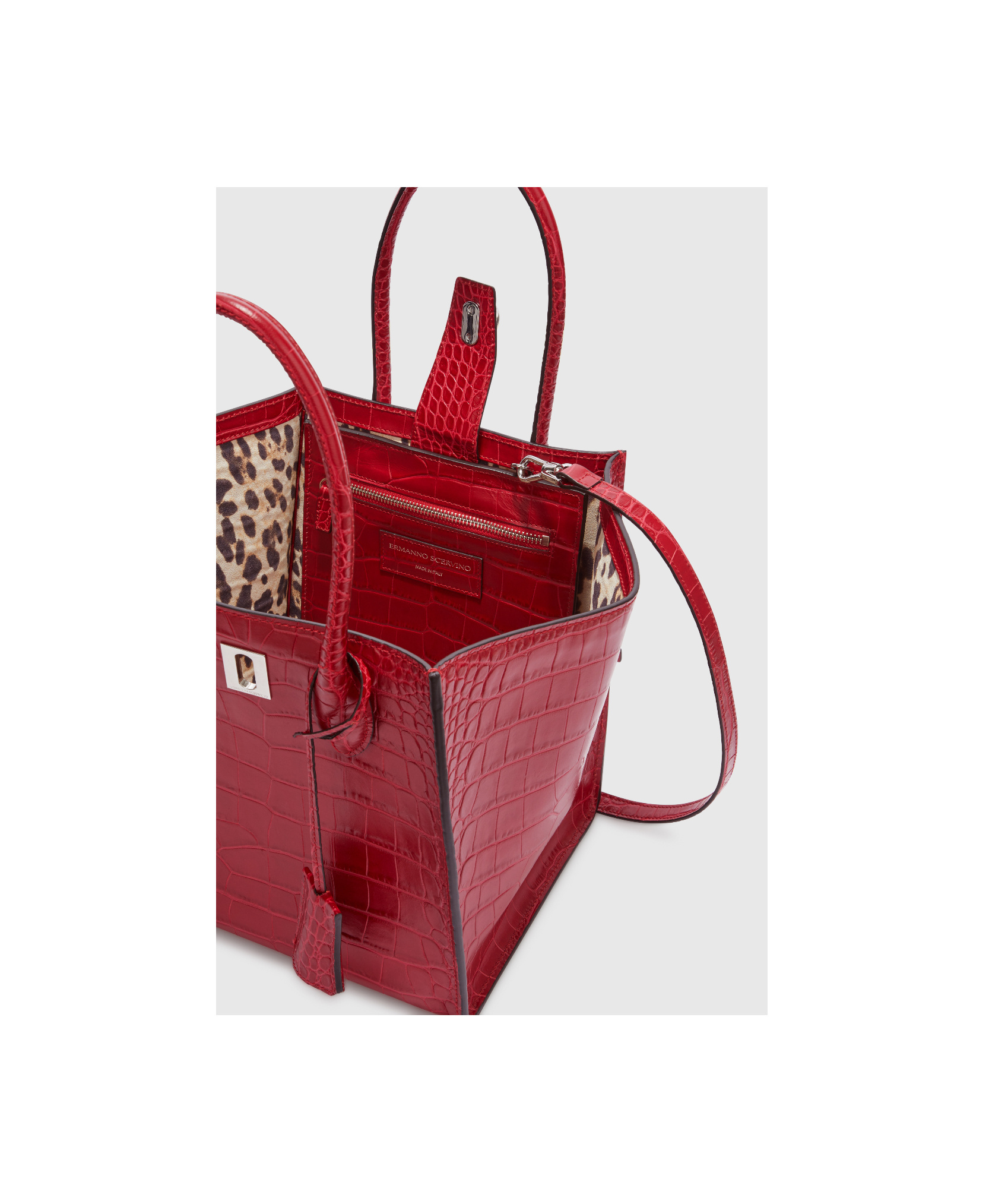 Ermanno Scervino Double Handle Shoulder Bag In Red