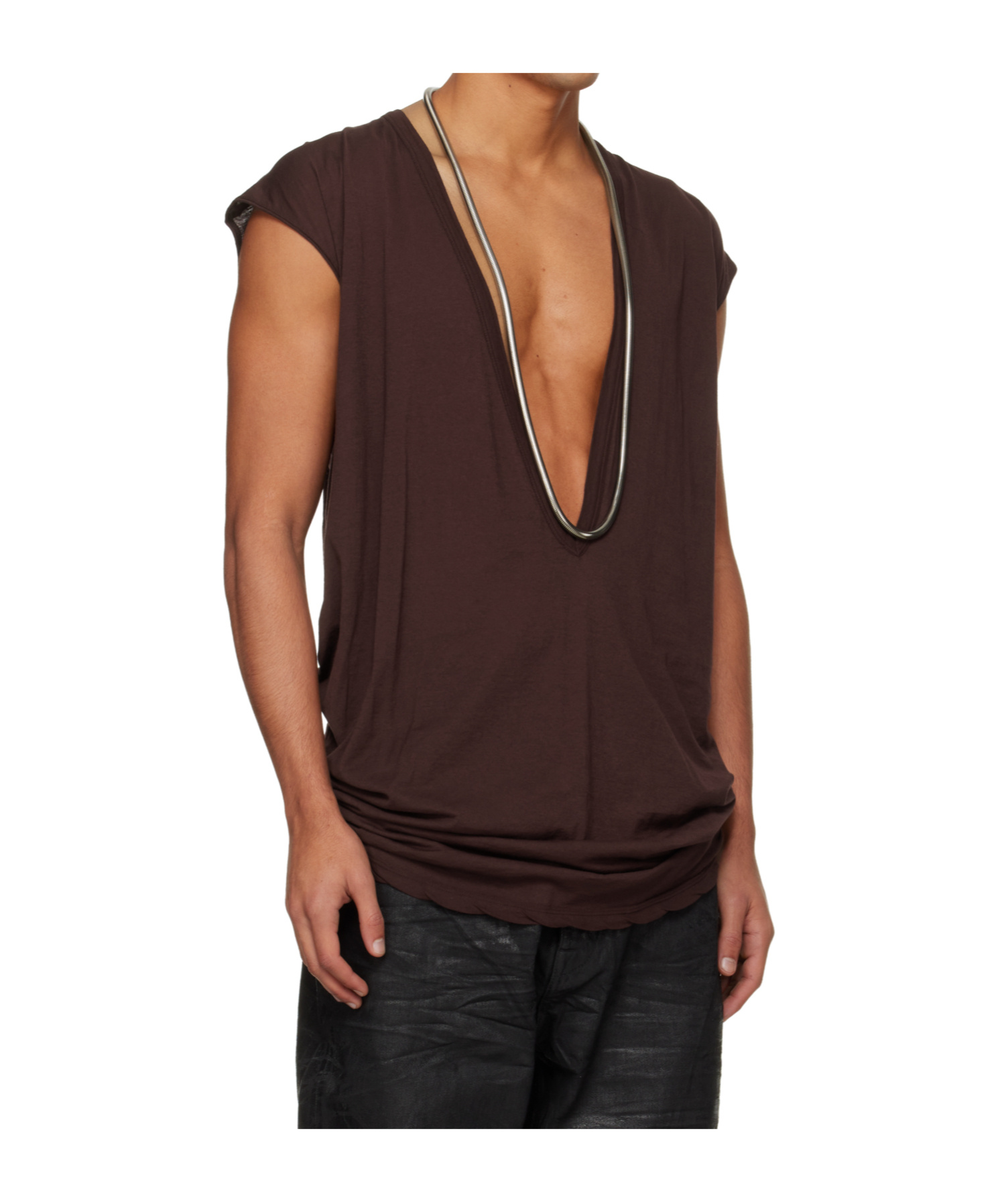 Rick Owens Drkshdw Burgundy Concordians Dylan T-shirt In Brown