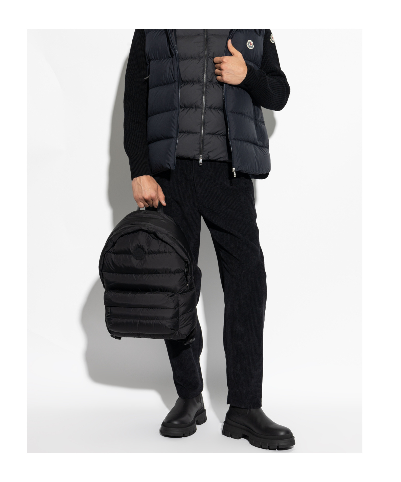 Moncler Bottes Chelsea En Cuir Hevea In Black