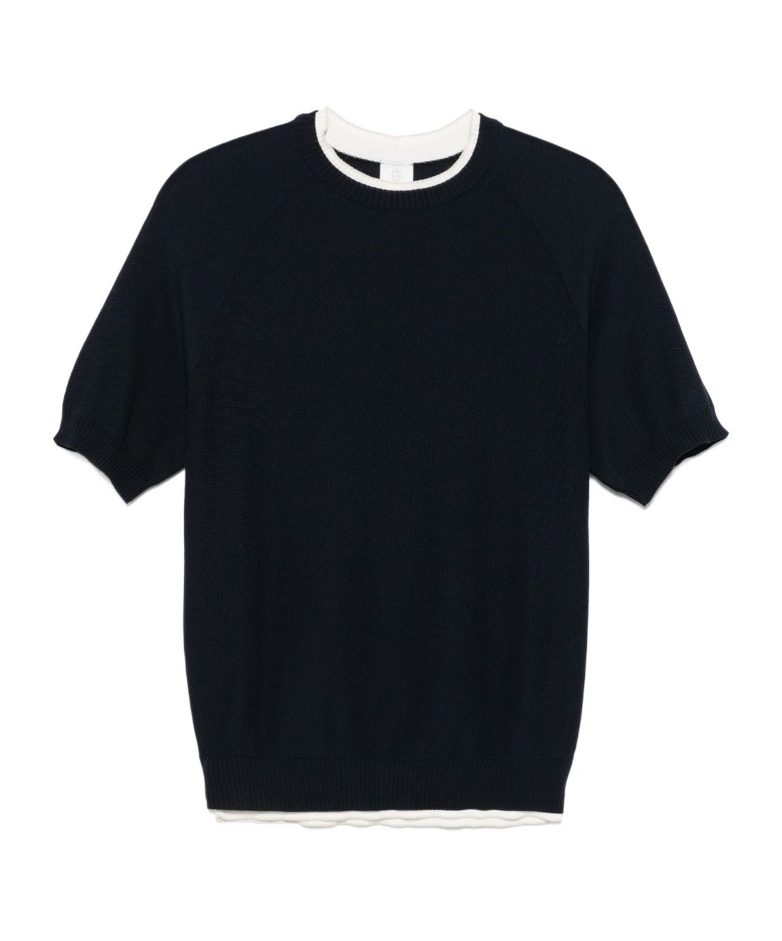 Eleventy Short-sleeved Knitted Sweater In Black