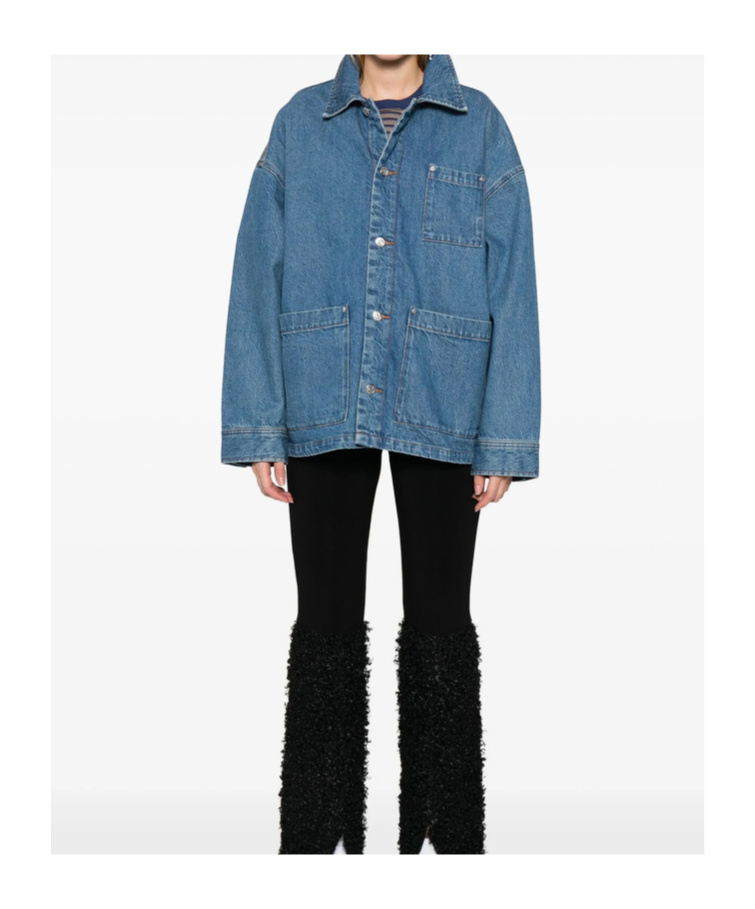 Apc A.p.c. X Marc Jacobs Denim Unisex Jacket In Blue