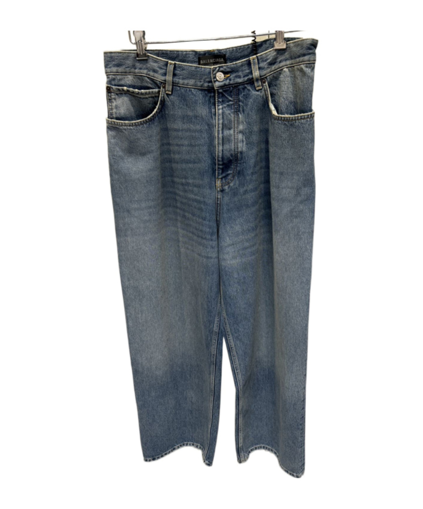 Balenciaga Wide-leg Jeans In Gray