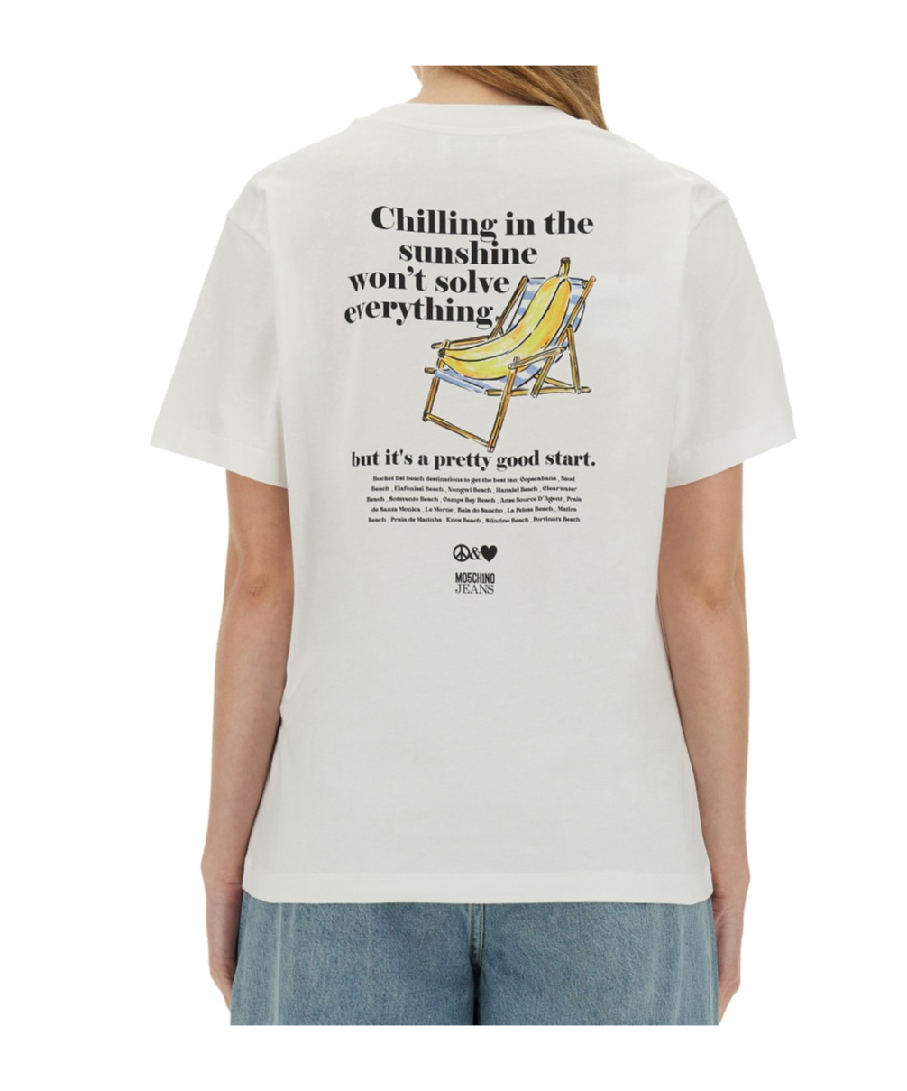 Moschino T-shirt With Print In White