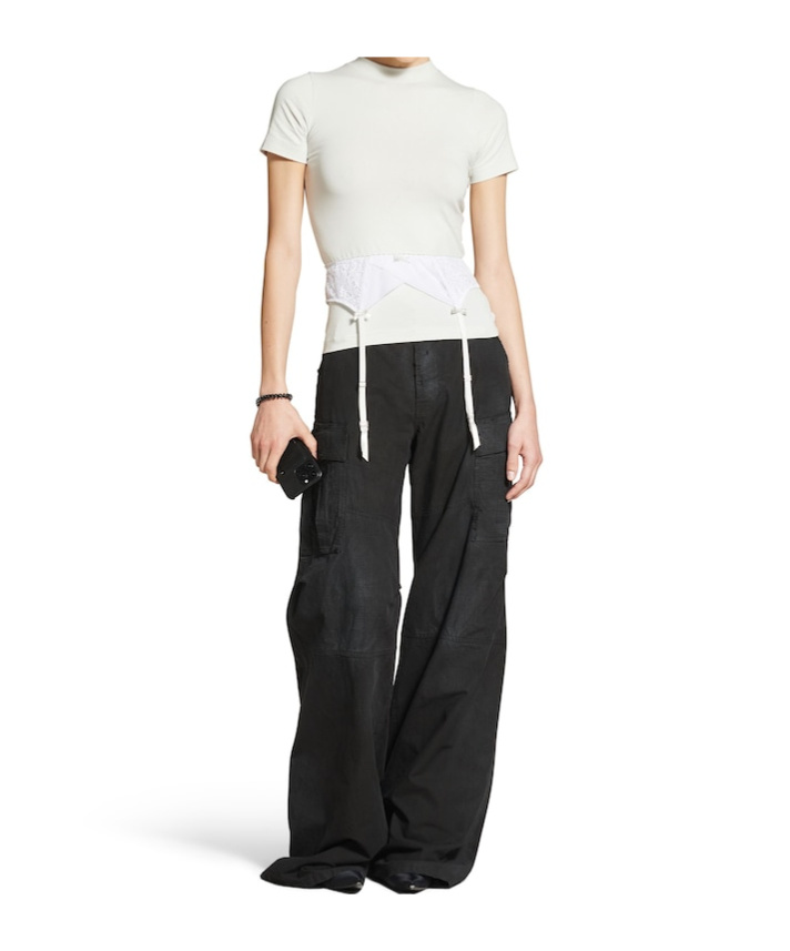 Balenciaga White Lingerie T-shirt In Off White