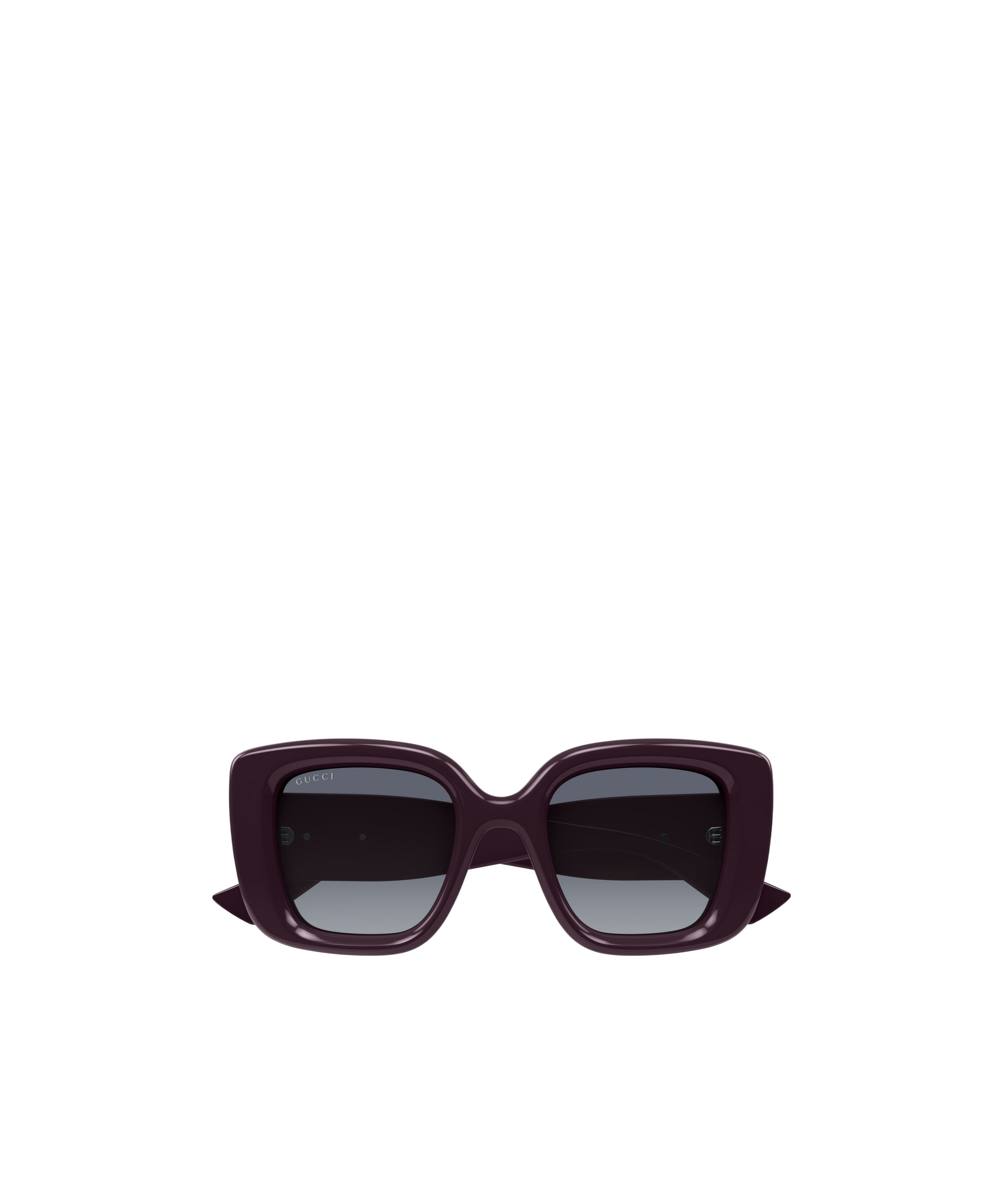 Gucci Geometric Frame Sunglasses In Burgundy