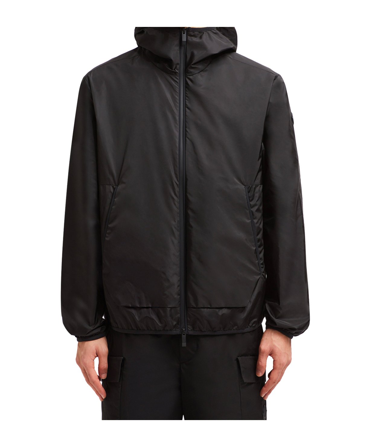 Shop Moncler Granier Hooded Windbreaker In Black