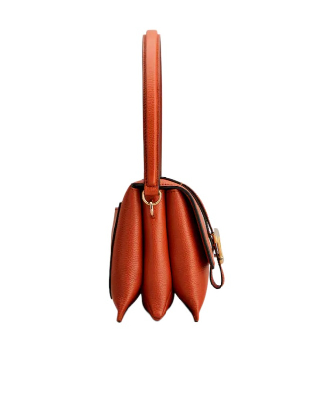 Tod's T Timeless Leather Mini Clamshell Bag In Red