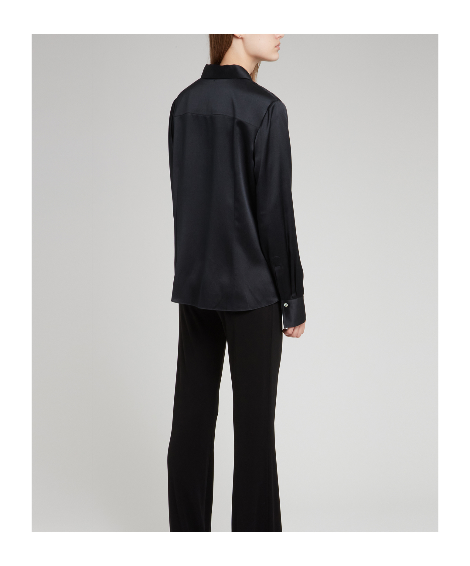 Shop Vince Long-sleeved Shirt In Black