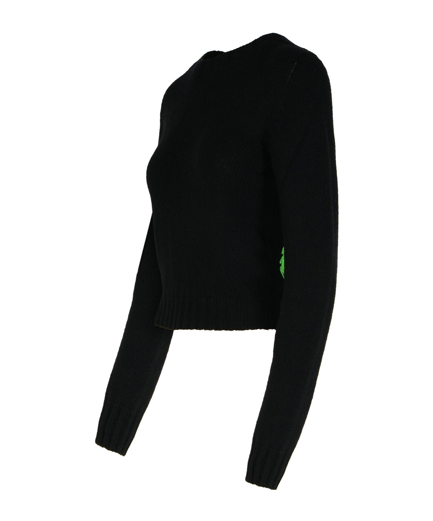Palm Angels Dark Grey Merino Wool Blend Sweater In Black
