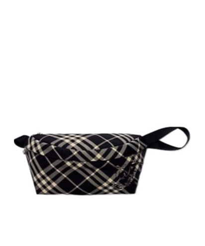 Burberry Check Belt Bag In Black