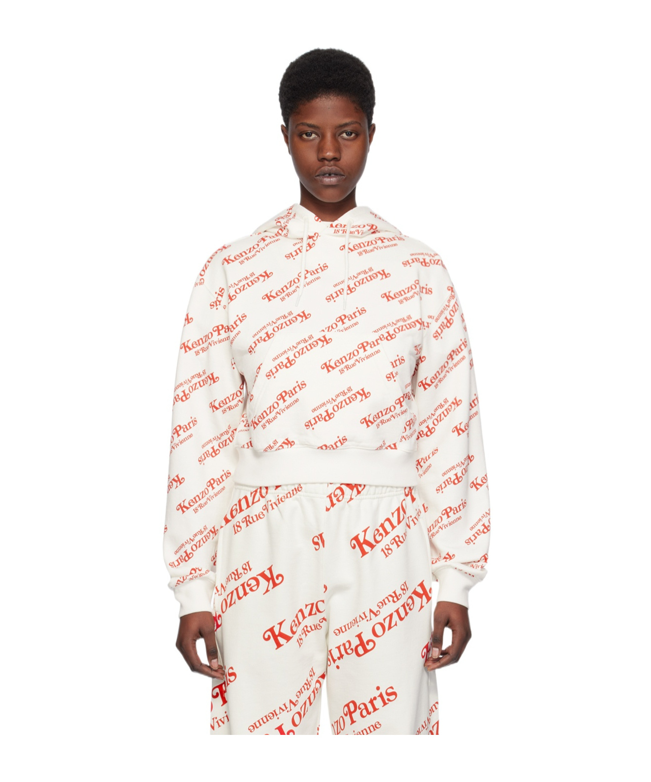 Kenzo Off-white Paris Verdy Edition Hoodie In White