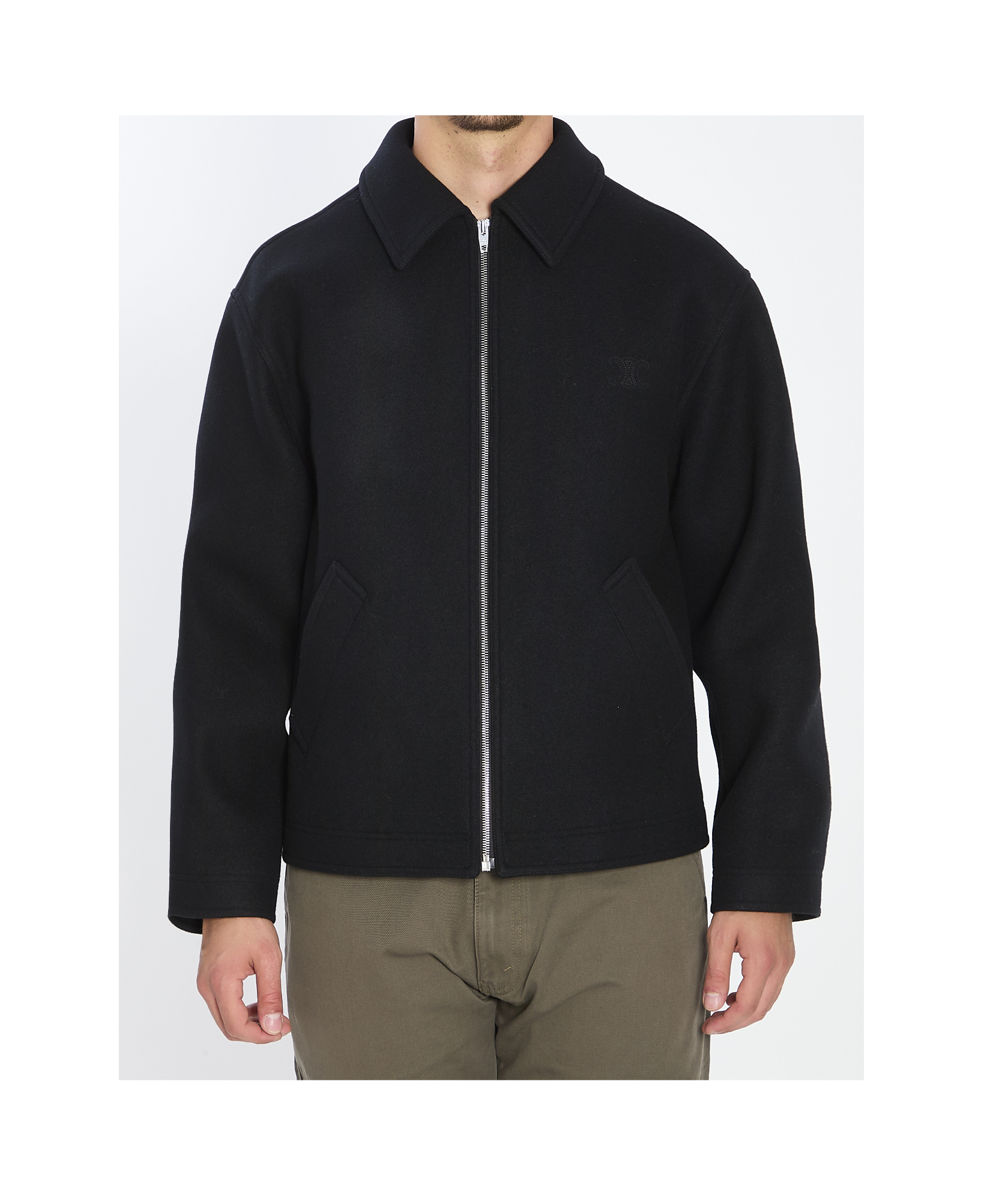 Celine Long-sleeved Jacket In Black