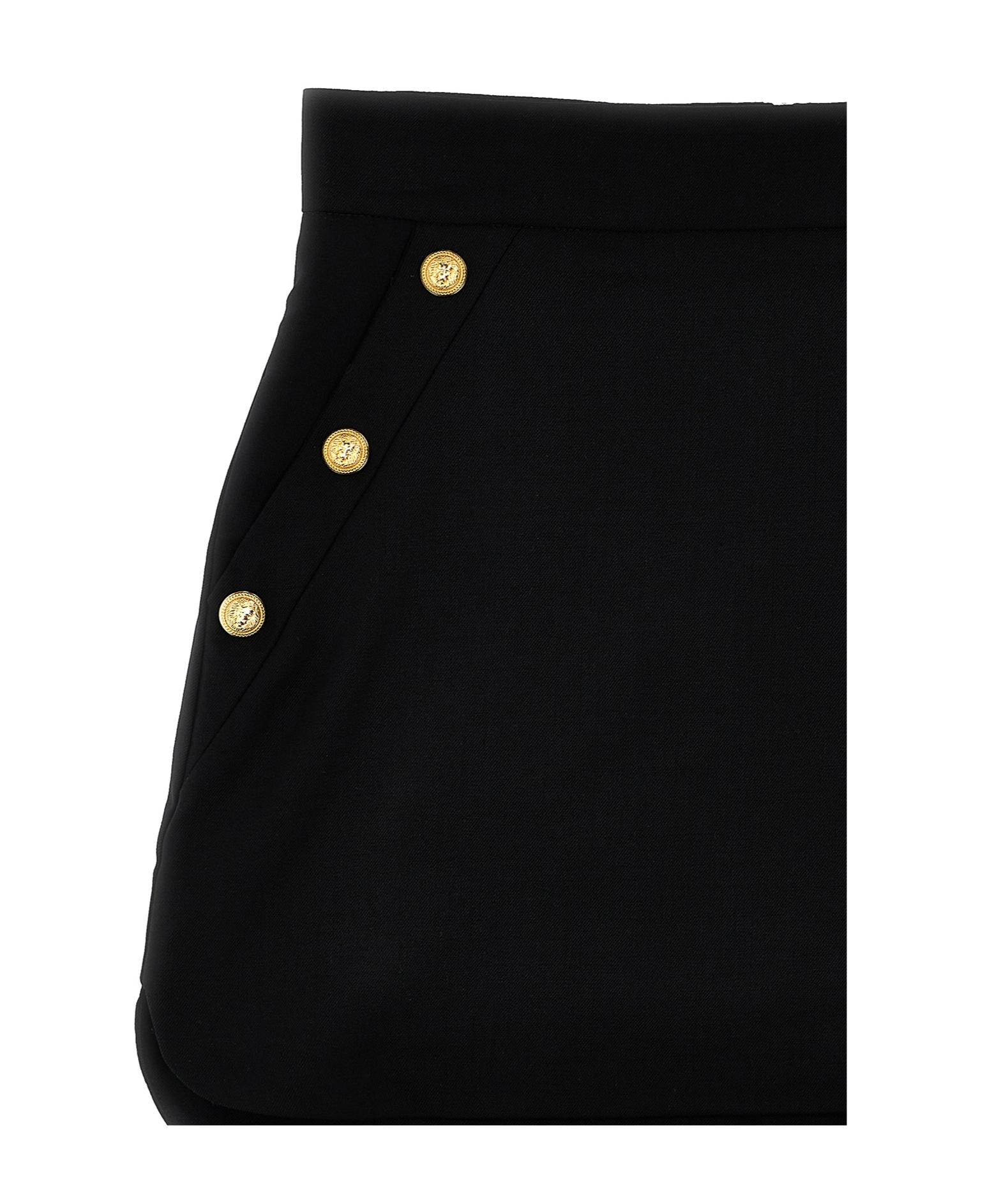 BALMAIN LOGO-BUTTON SKIRT