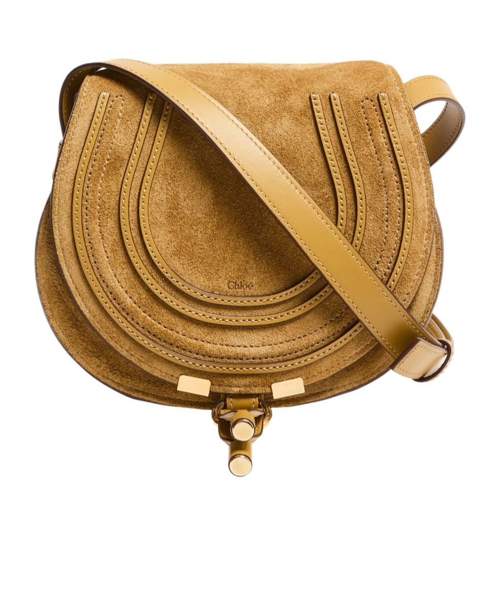 Chloé Marcie Shoulder Bag In Khaki