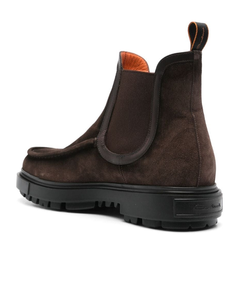 Santoni Premium Men's Leather Boots In Black