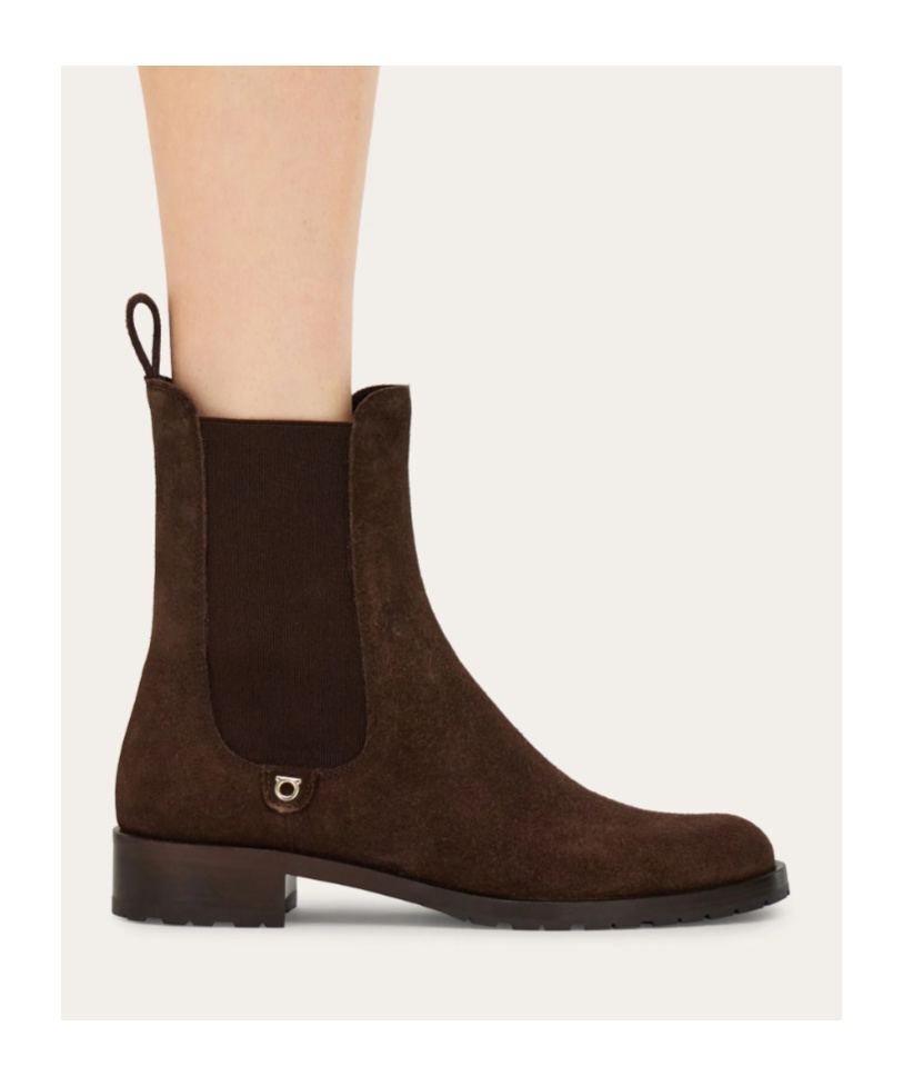 Ferragamo Chelsea Boot In Brown