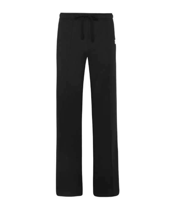 Jw Anderson J. W. Anderson Relaxed Wide-leg Trousers With Elastic Waistband In Black