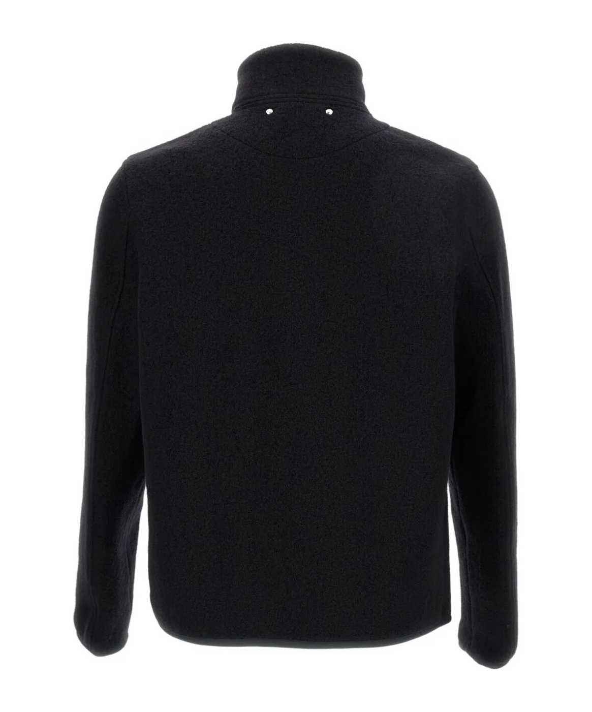 Paul Smith Minimalist Black Jacket With High Collar In Black