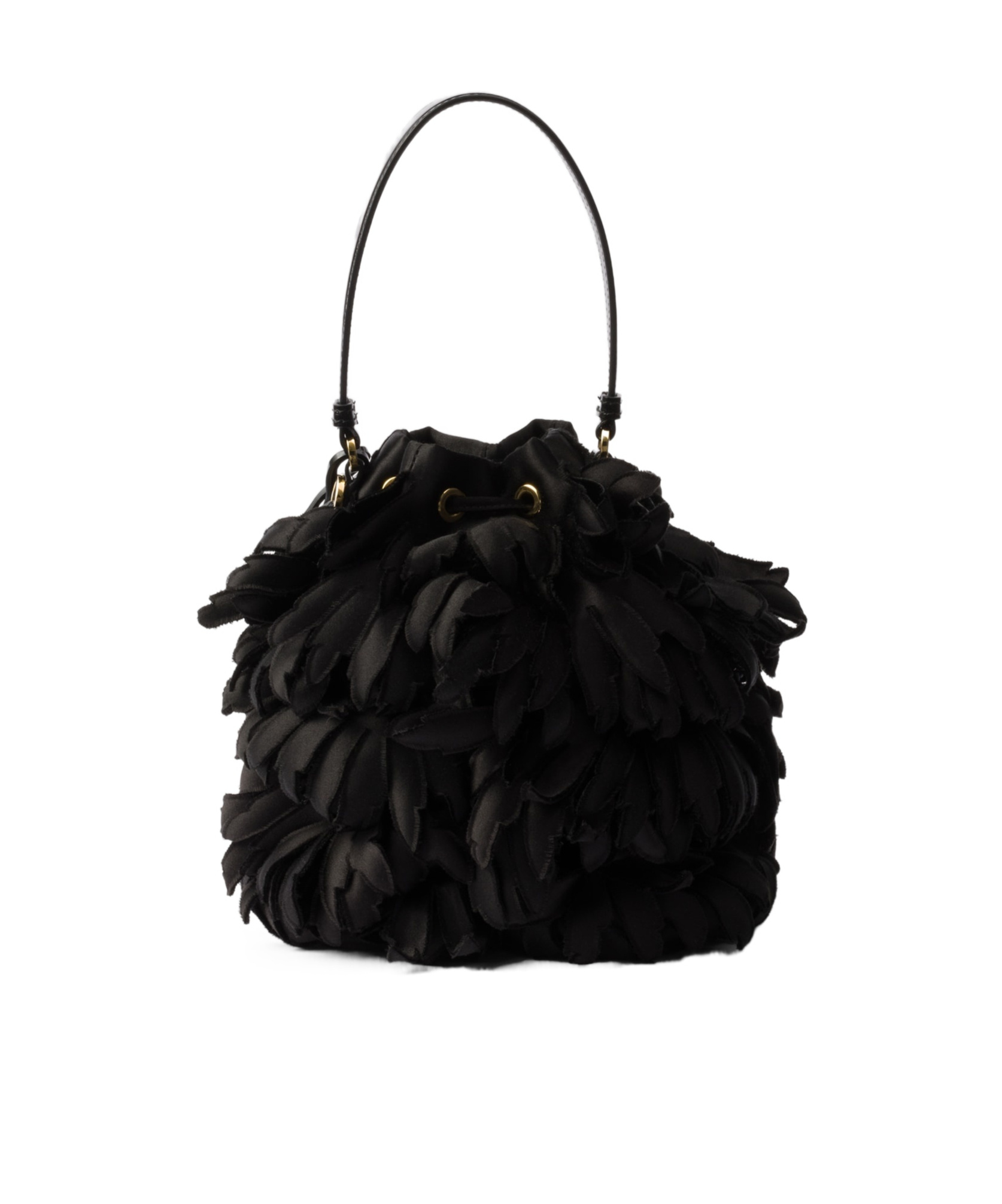 Prada Satin And Patent Leather Mini-bag In Black