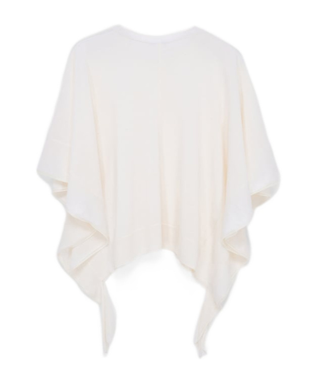 Dorothee Schumacher Knit Top With Draped Flounce Sleeves In White