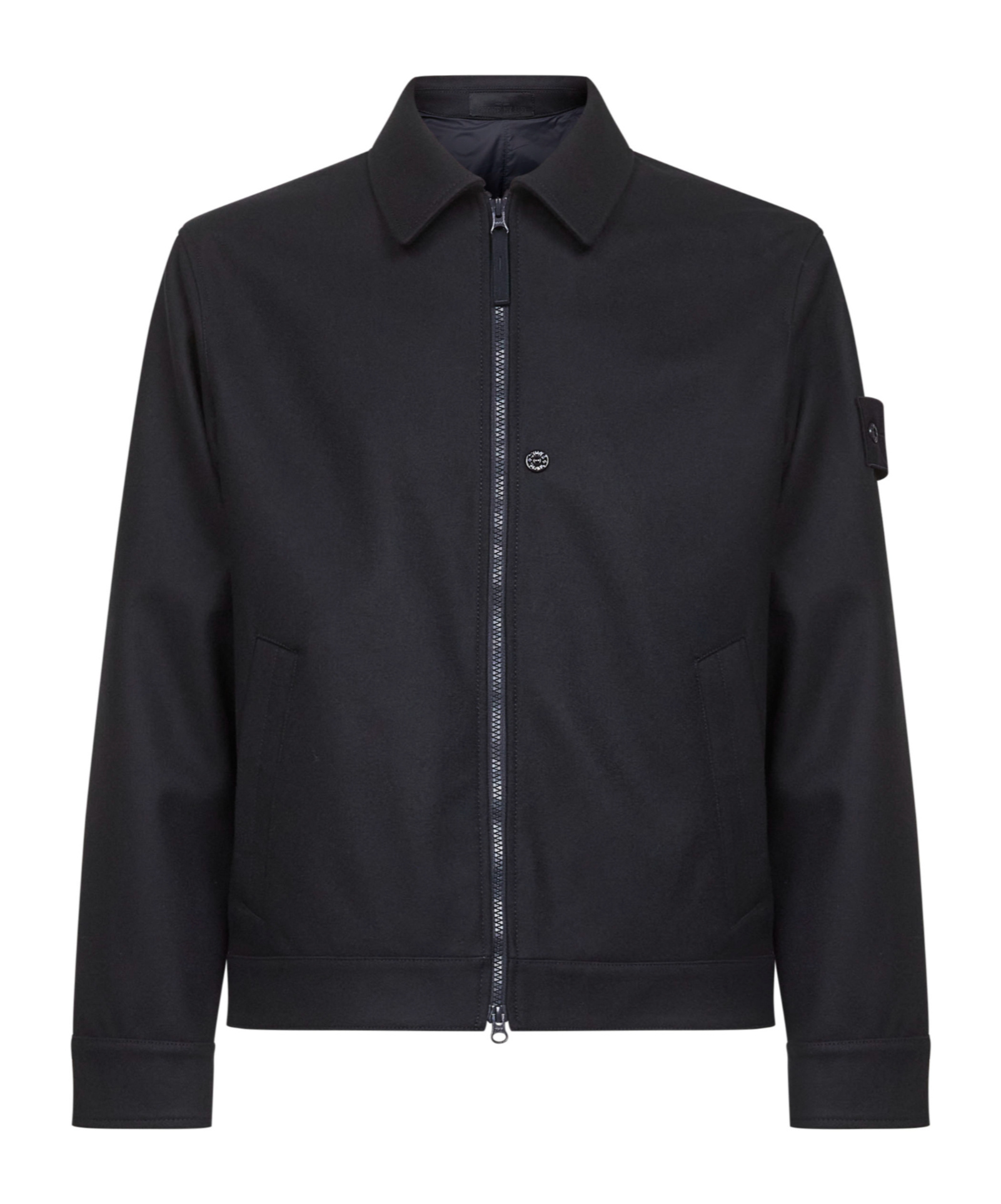 Stone Island Double-slider Zipped Shirt Jacket In Blue