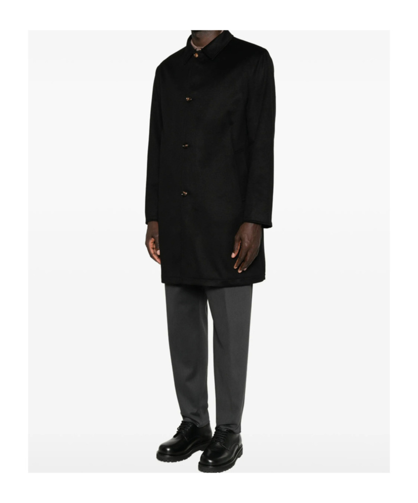 Kired Single-breasted Buttoned Coat In Black