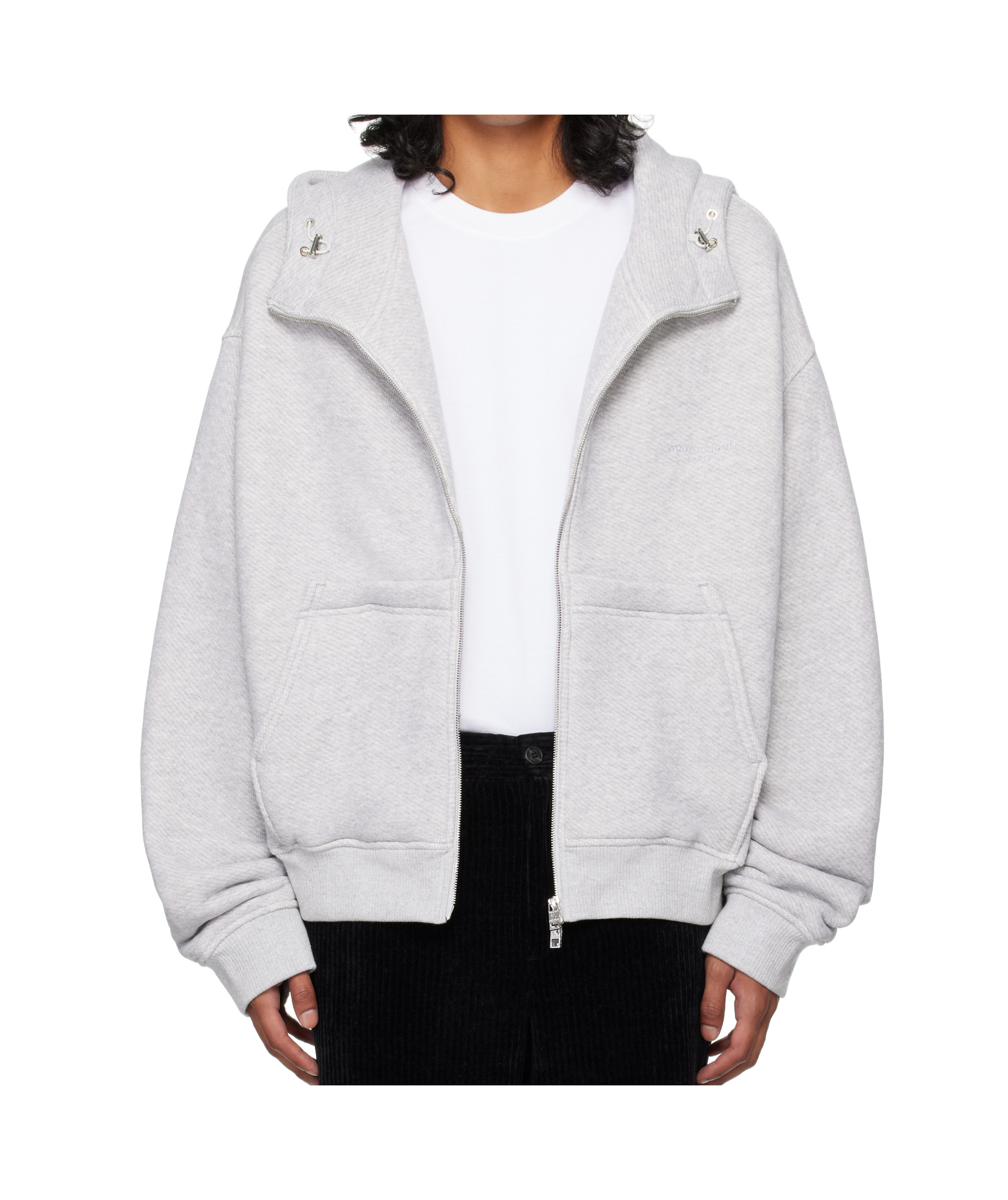 Wooyoungmi Long-sleeved Hooded Hoodie In White