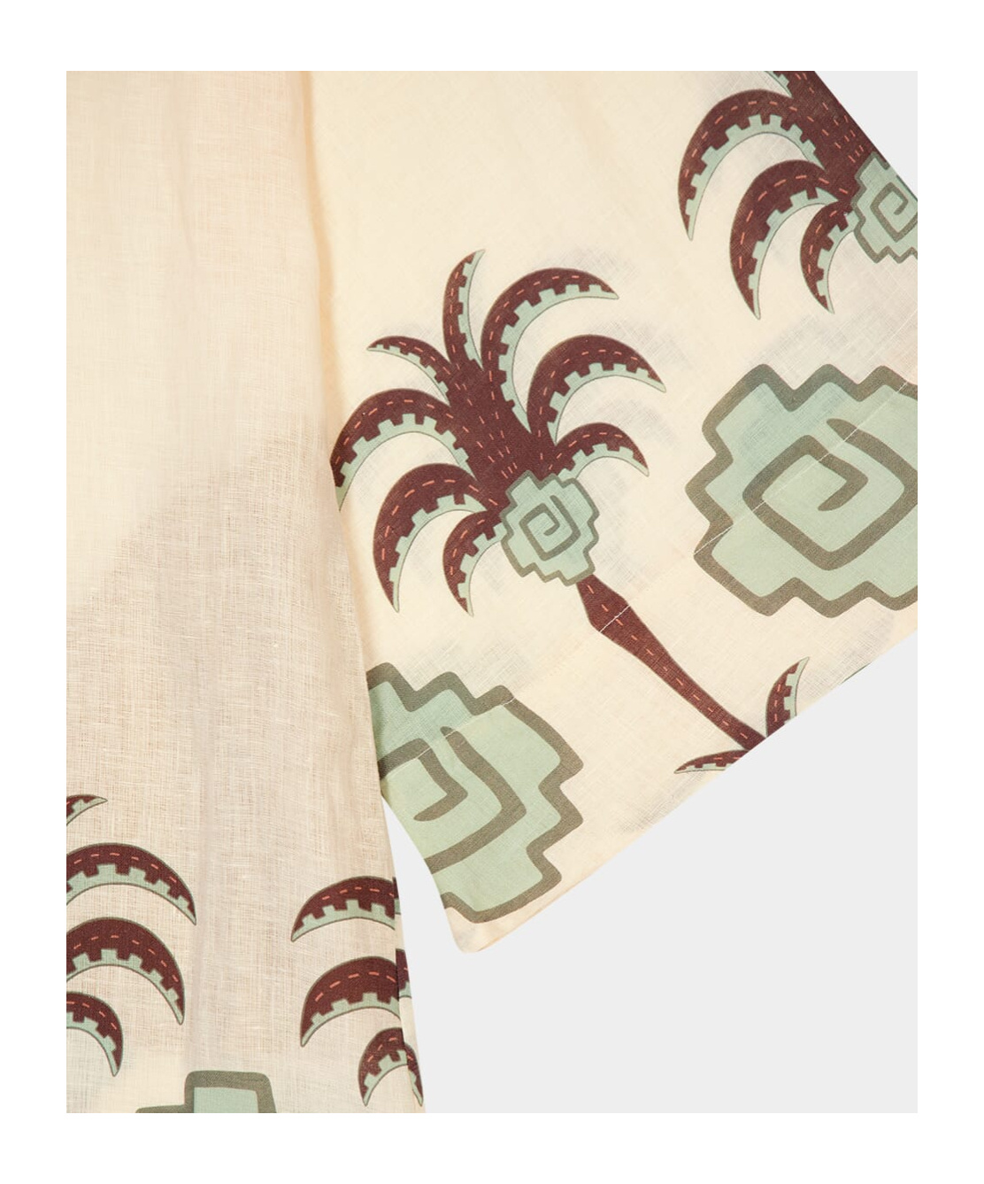 Johanna Ortiz Boa Whisper Palm-tree Geometric-print Robe In Neutral