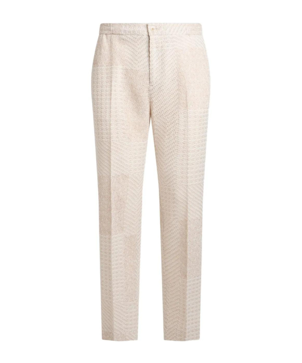 Etro Wool-blend Patchwork Trousers In Brown