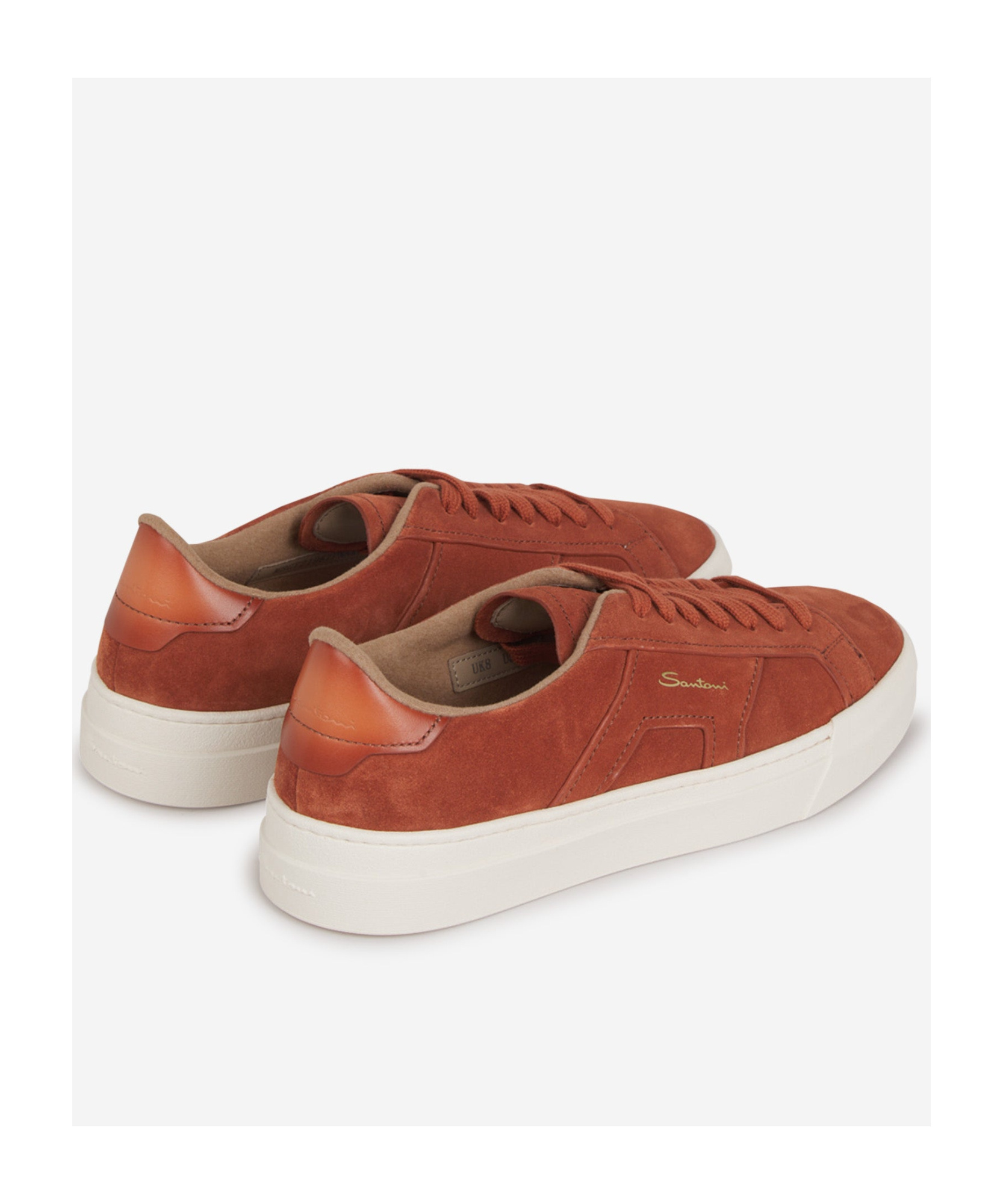Santoni Sneakers In Suede In Red