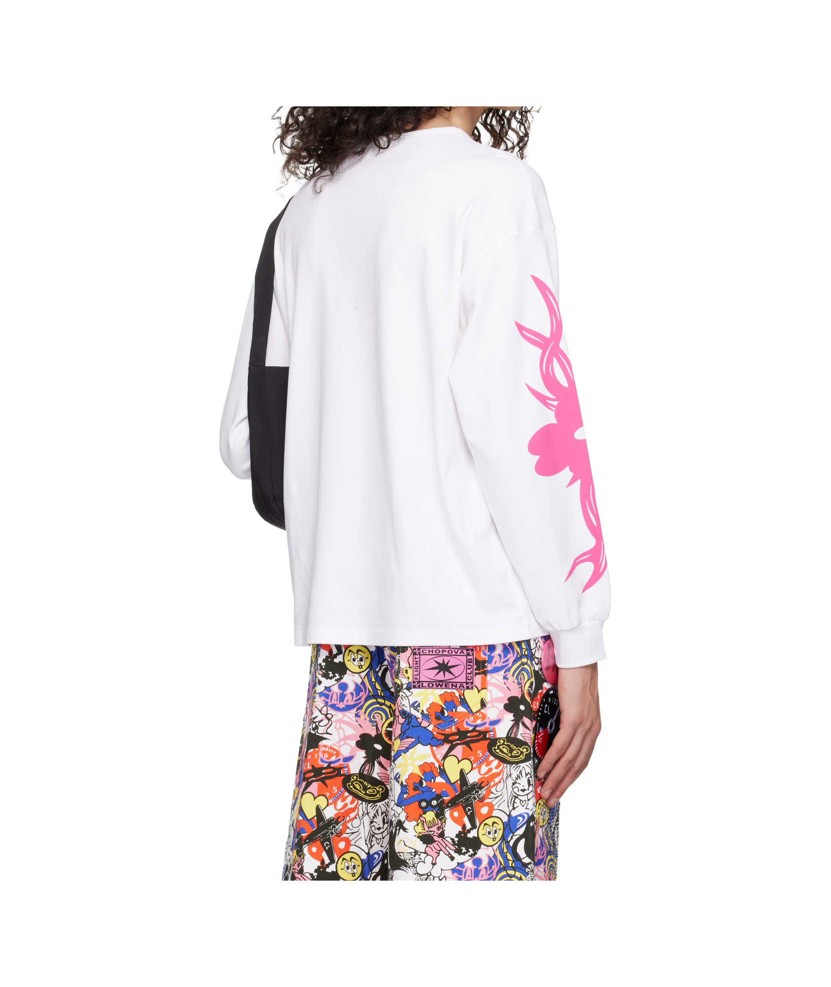 Chopova Lowena Oversized Printed Crew Neck T-shirt In White