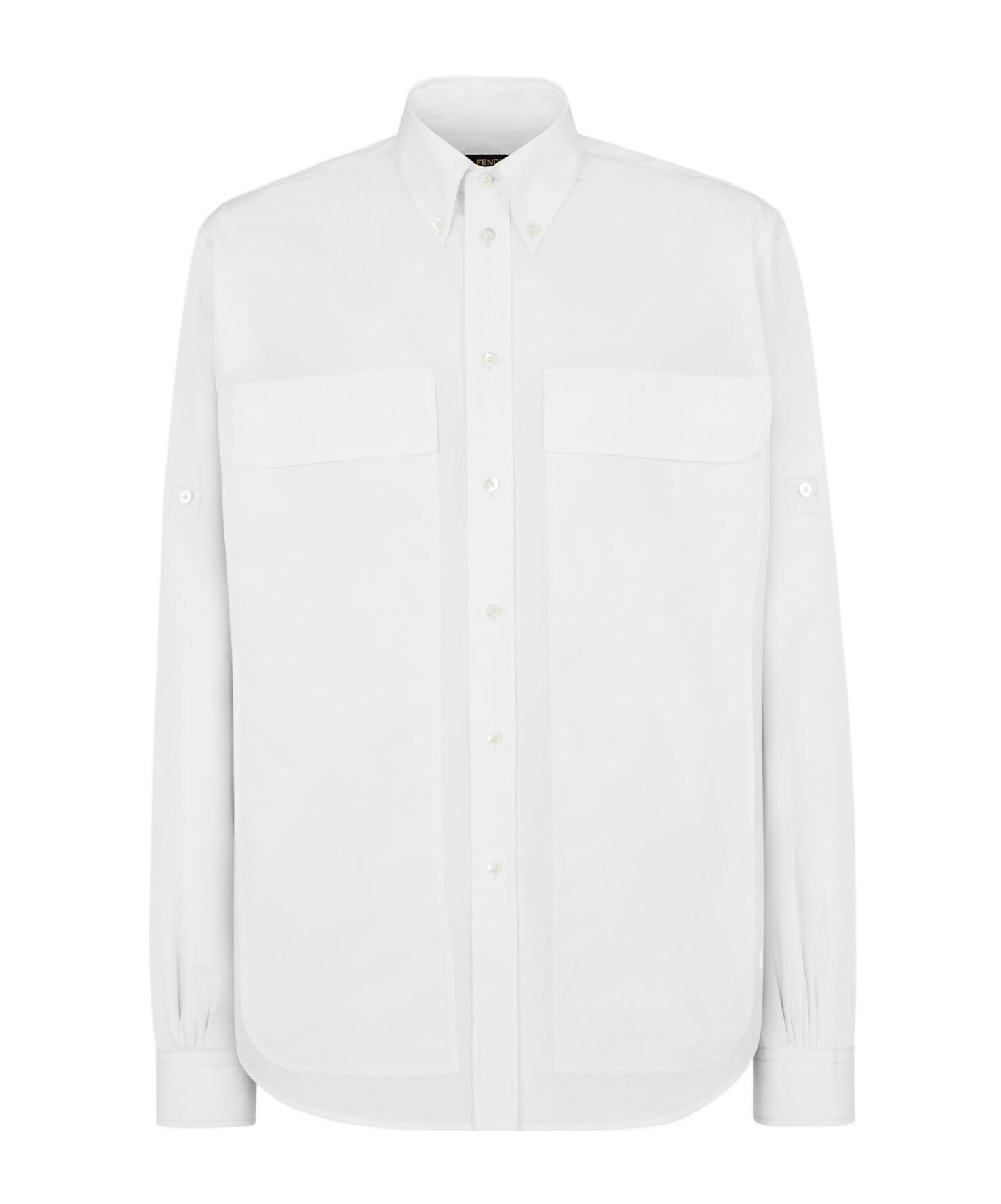Fendi Long Sleeved Buttoned Shirt In White
