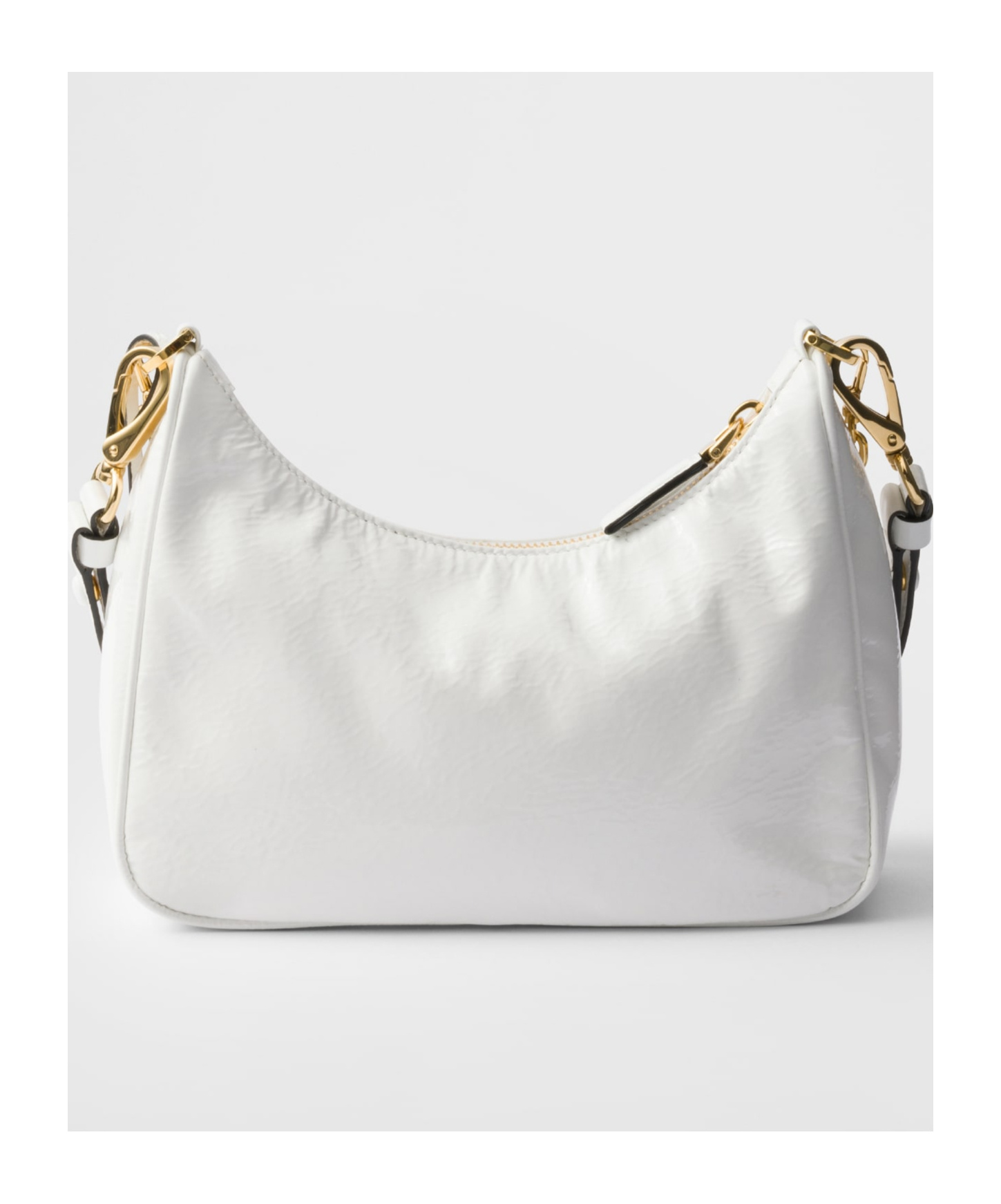 Prada Re-edition Naplak Patent Leather Mini-bag In White