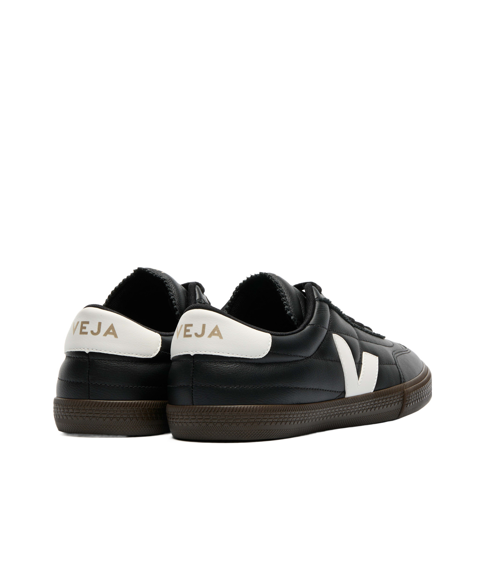Veja Panenka Black Sneaker With Logo On The Side And Contrasting Heel In Leather Unisex In Black