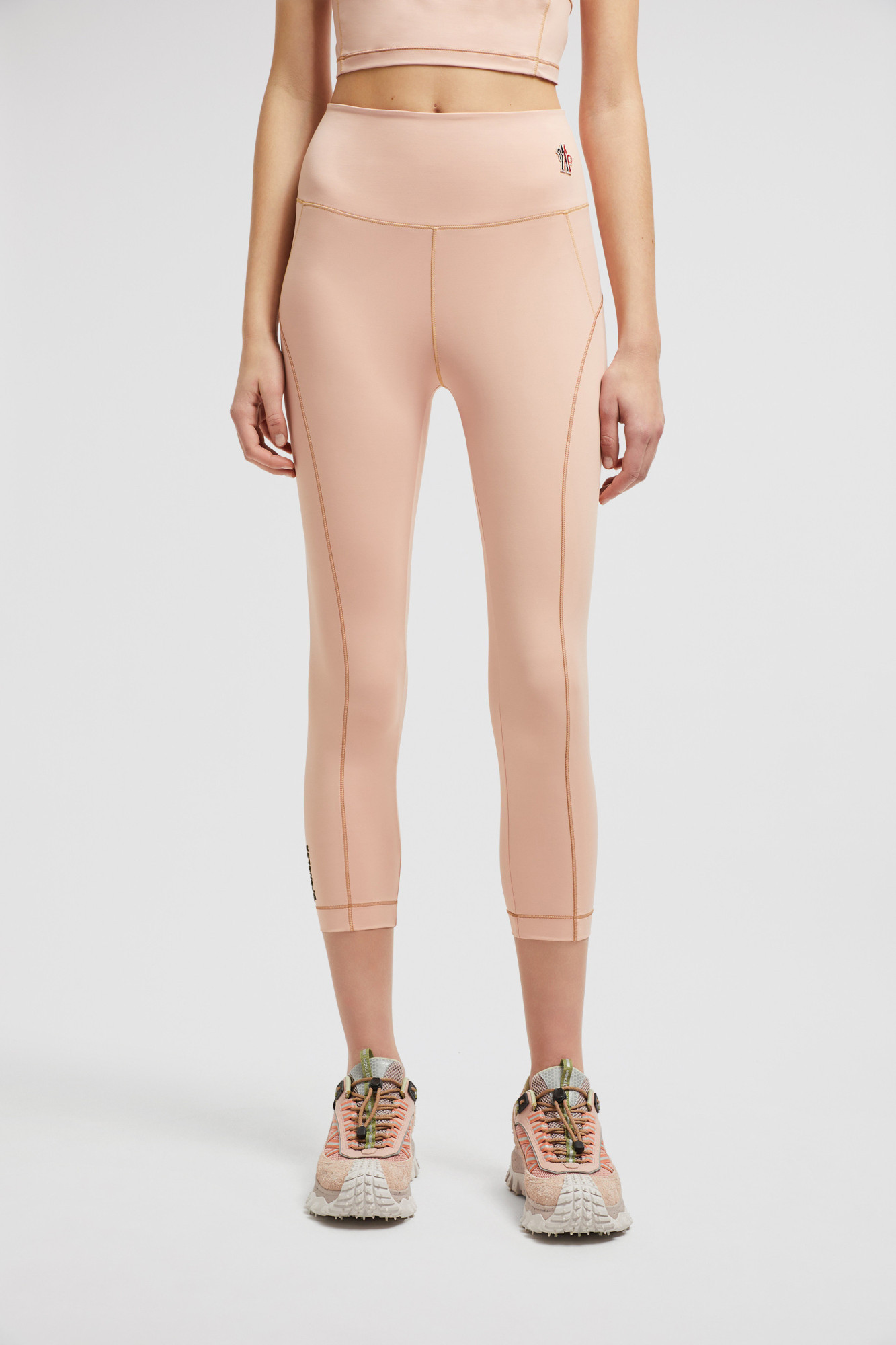 Shop Moncler Elastic Waist Leggings