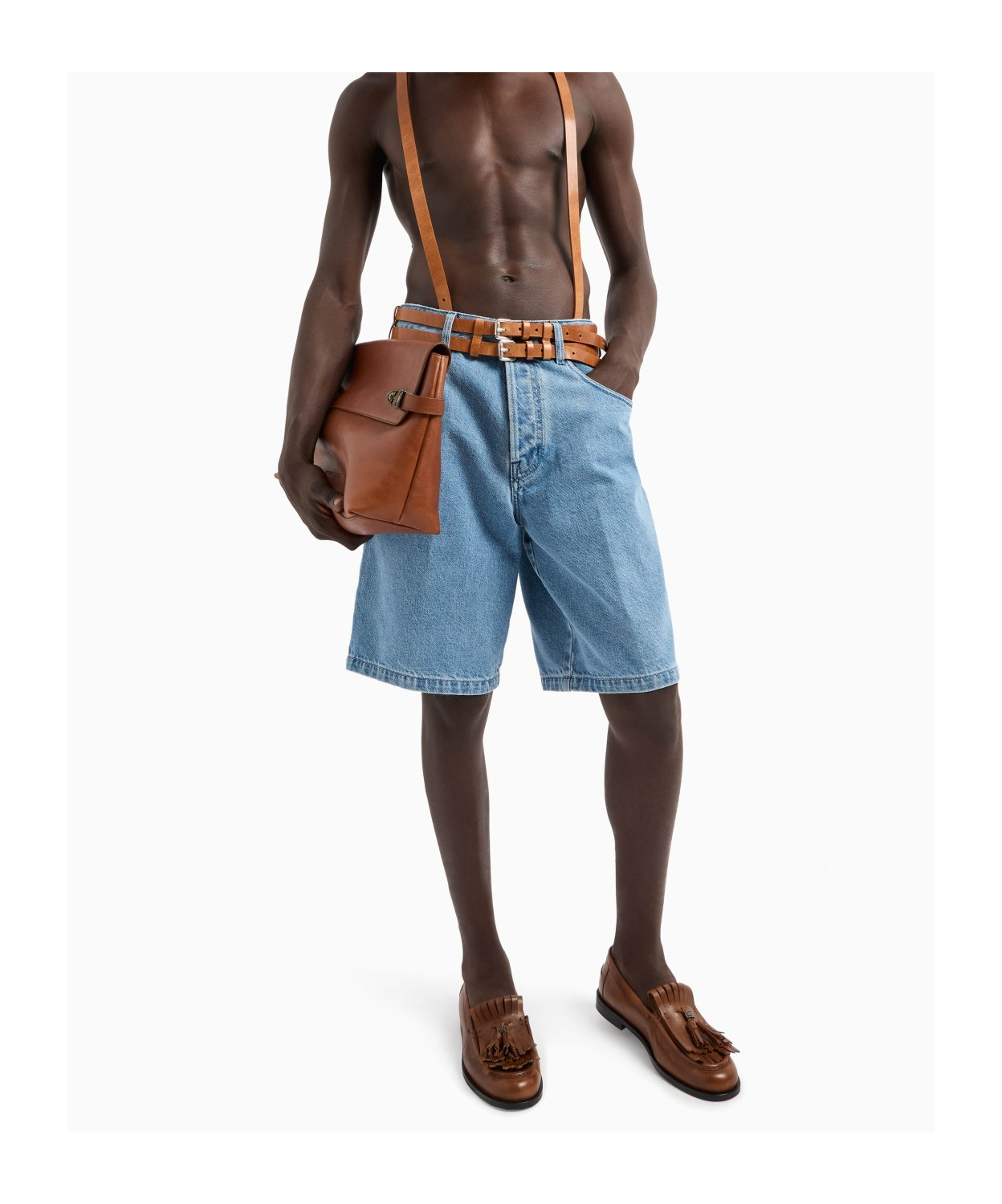 Emporio Armani Men's Denim Bermuda Shorts In Blue